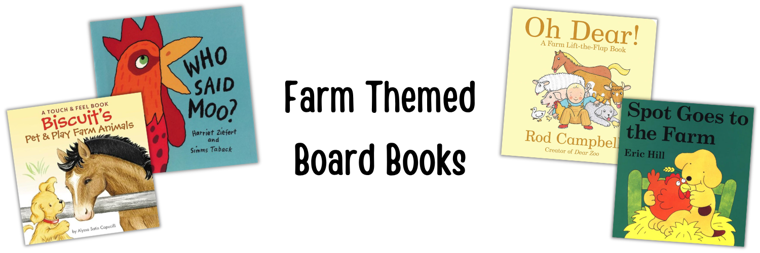 farm board books, farm themed board books, list of farm animal board books