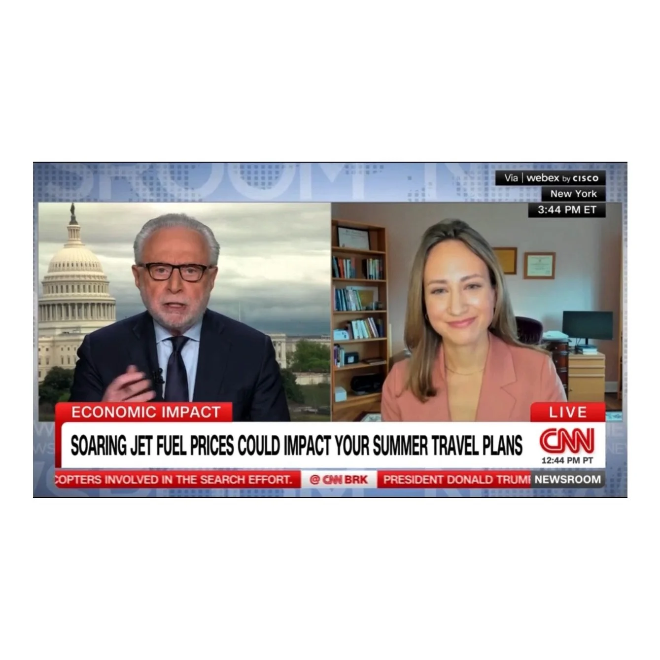 Reenacted a scene from Mean Girls this weekend with a broadcast legend. Should have told him I was a big fan of his spritz meme 🍹

It was an absolute pleasure @wolfblitzer and Mrs. Nastro says hi 👋 

 #airfare #travelchat #whatismyjob