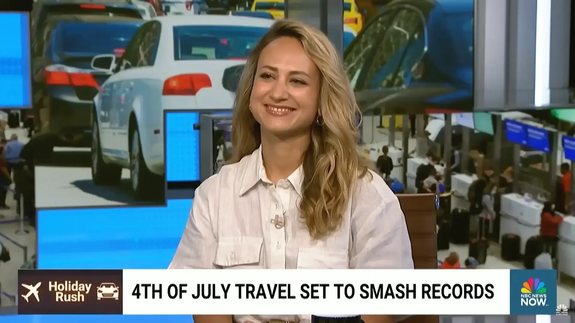 Katy Nastro appearing on NBC News Now