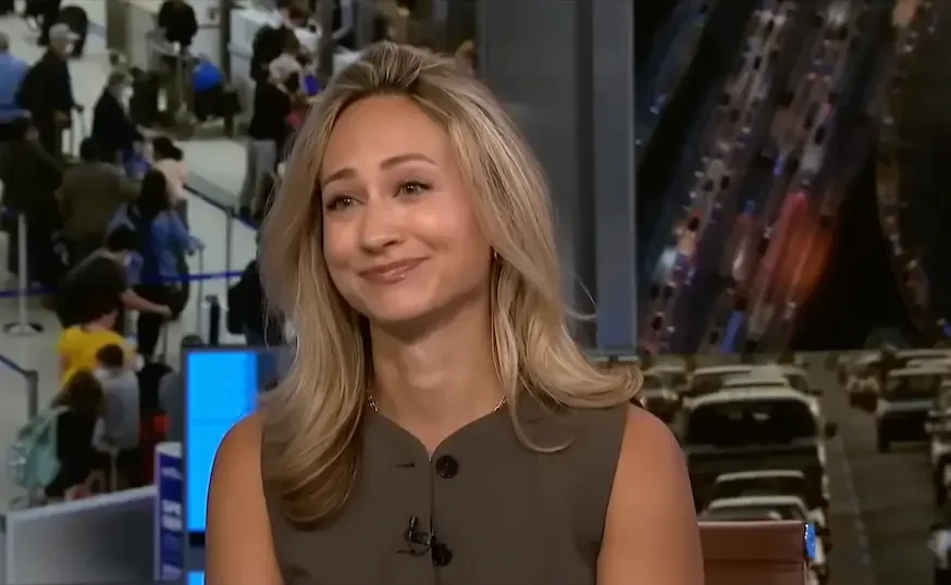 Katy Nastro during a news segment.