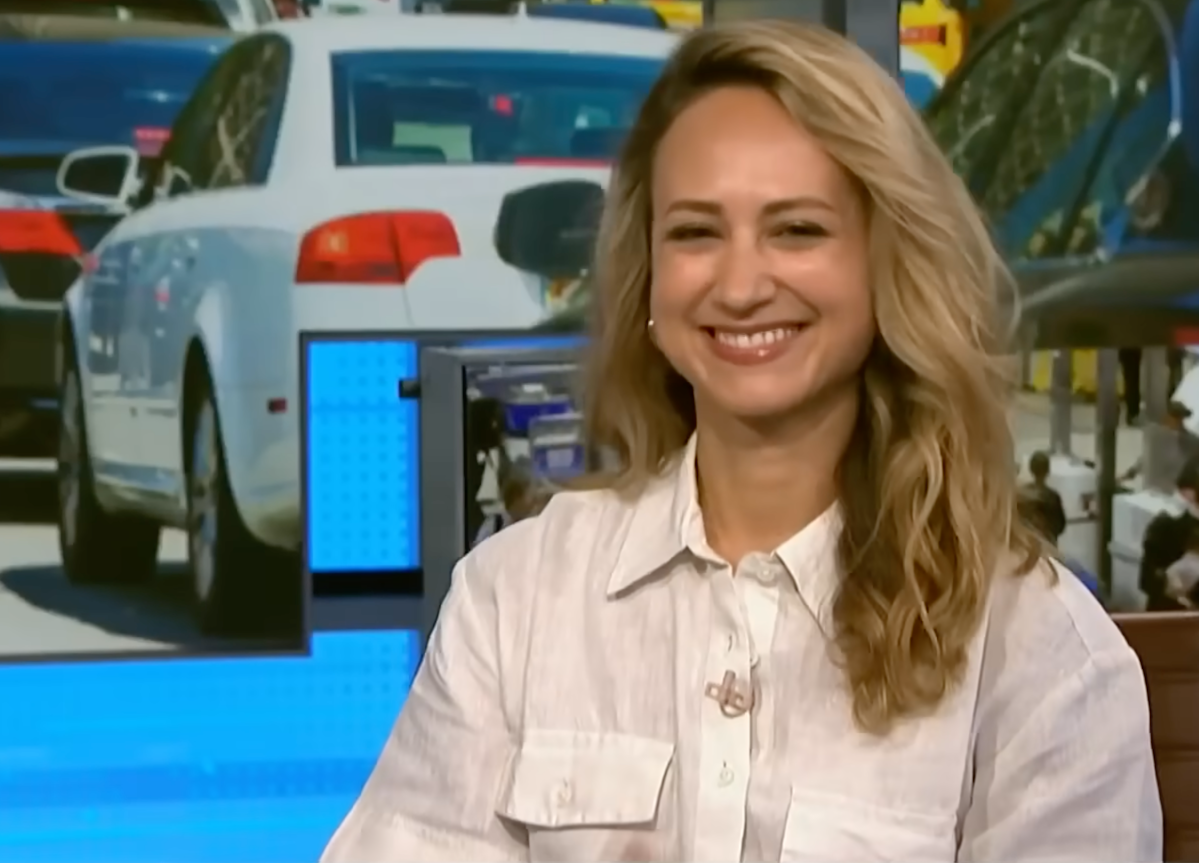 Katy during an interview on a TV show.