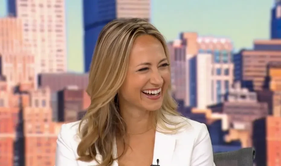 Katy Nastro on-air in an interview.