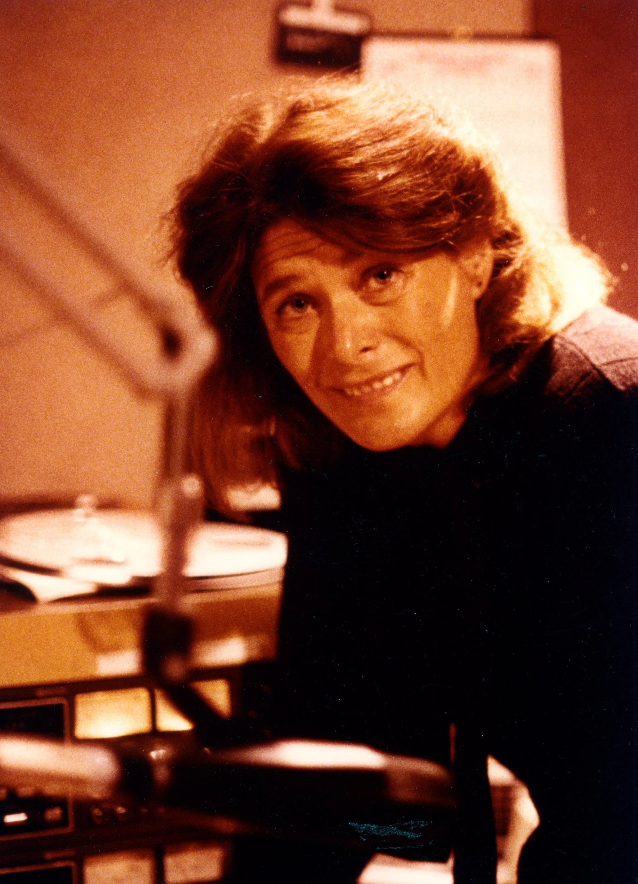 Ruth in the edit booth
