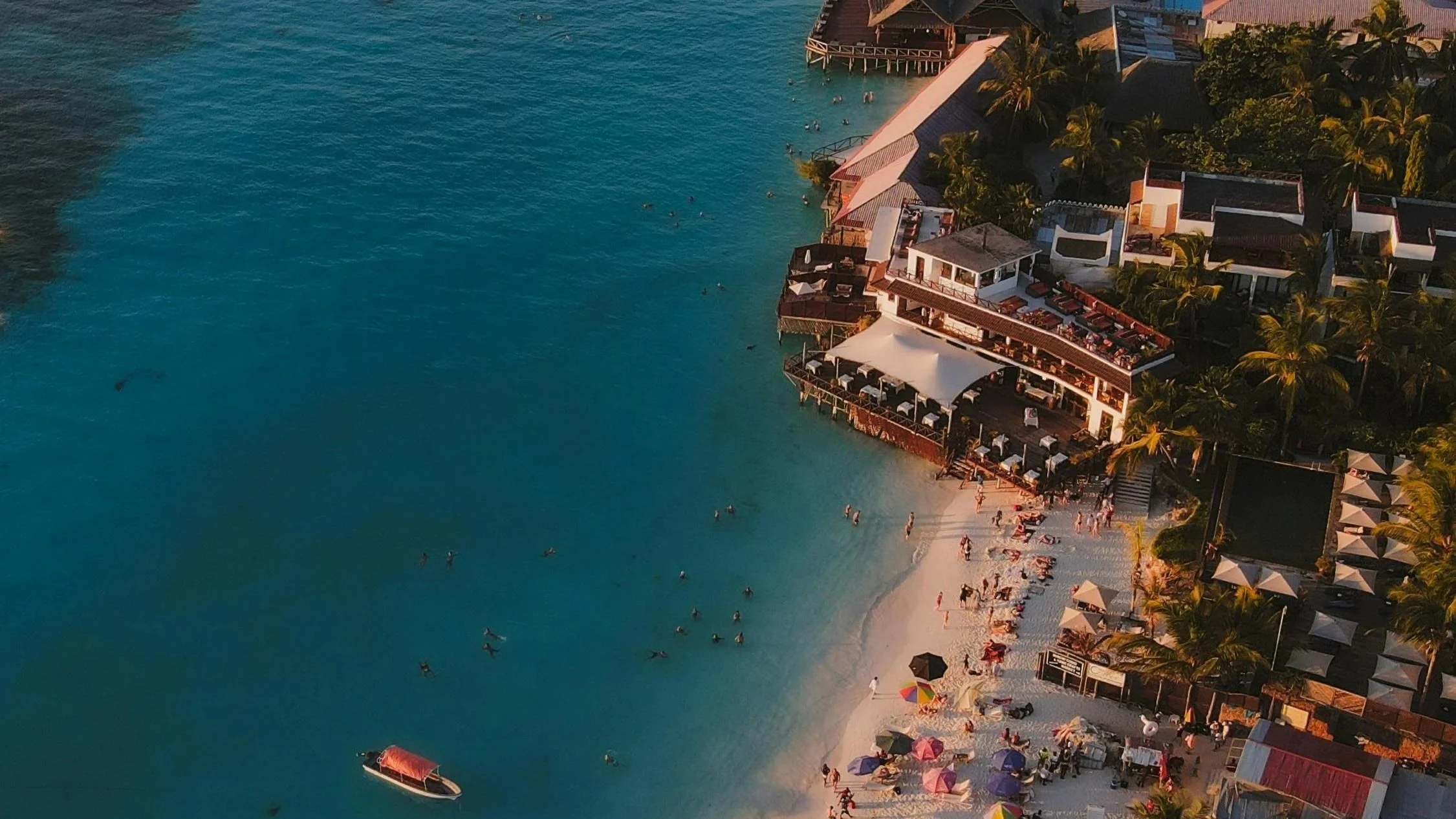 A view of a beautiful beach in Zanazibr, Tanzania
