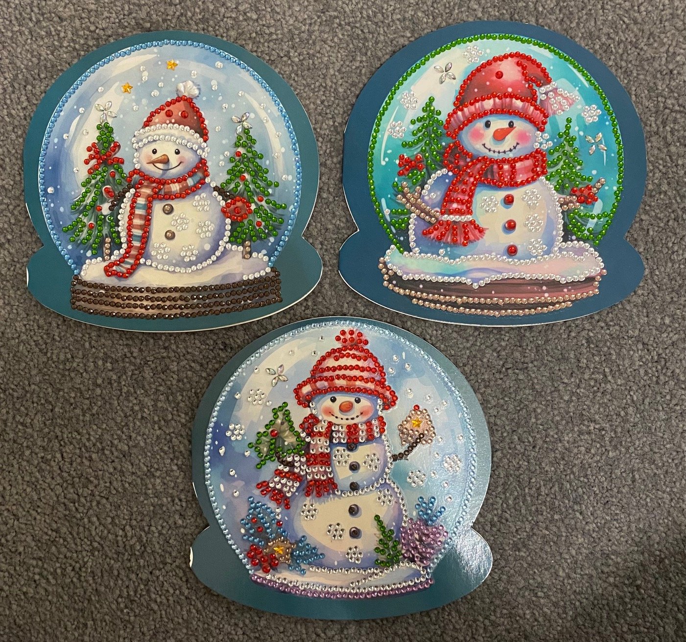 Red Snowman Group (3 cards)