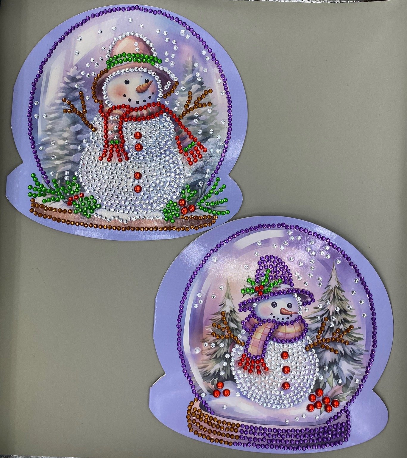 Snowman and His Snowdaughter (2 cards)