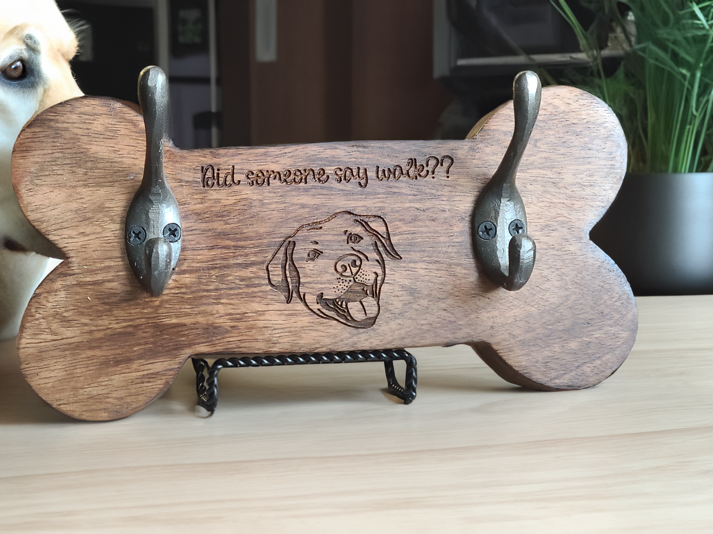 Personalized Dog Leash Hanger