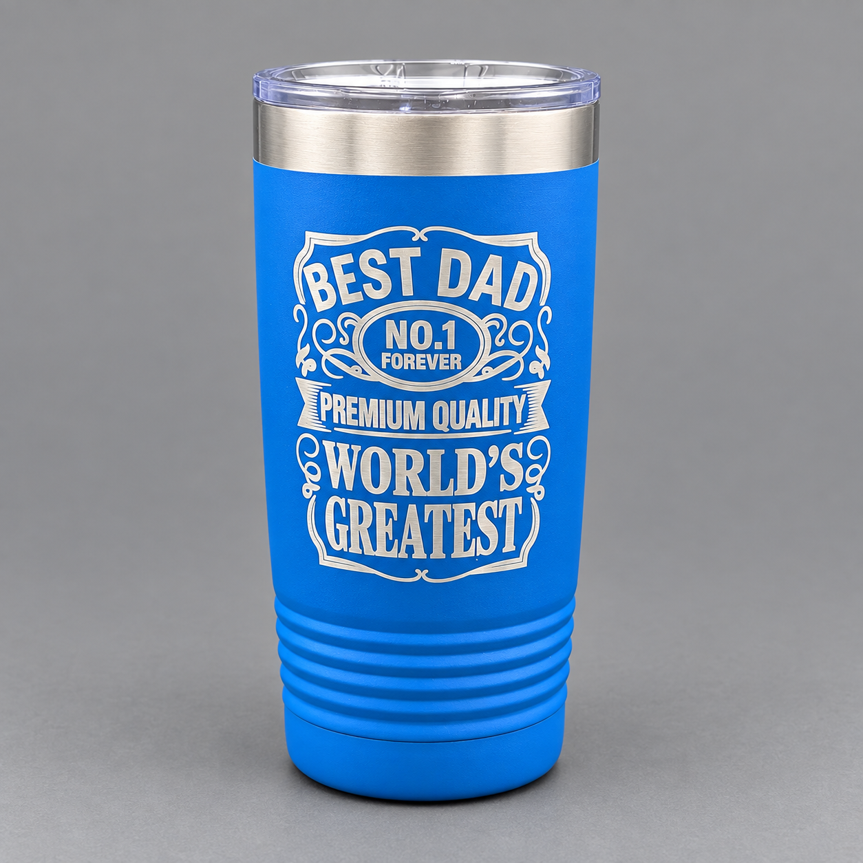 Best Dad 20 oz Blue Tumbler