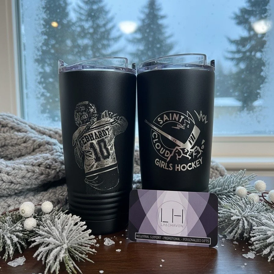 Crafted with intention.

Custom laser-engraved tumblers designed for meaningful moments and everyday use. Each piece is permanently engraved for a clean, timeless finish&mdash;made to last, not fade.

An elevated choice for teams, organizations, even