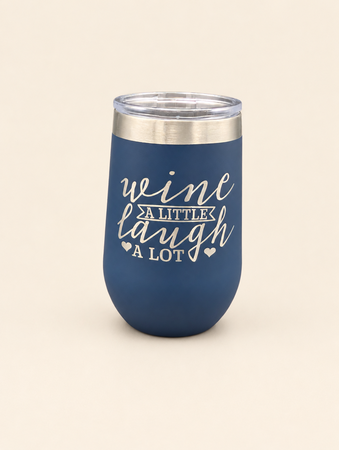 Wine a Little, Laugh a Lot Engraved 16 oz Tumbler