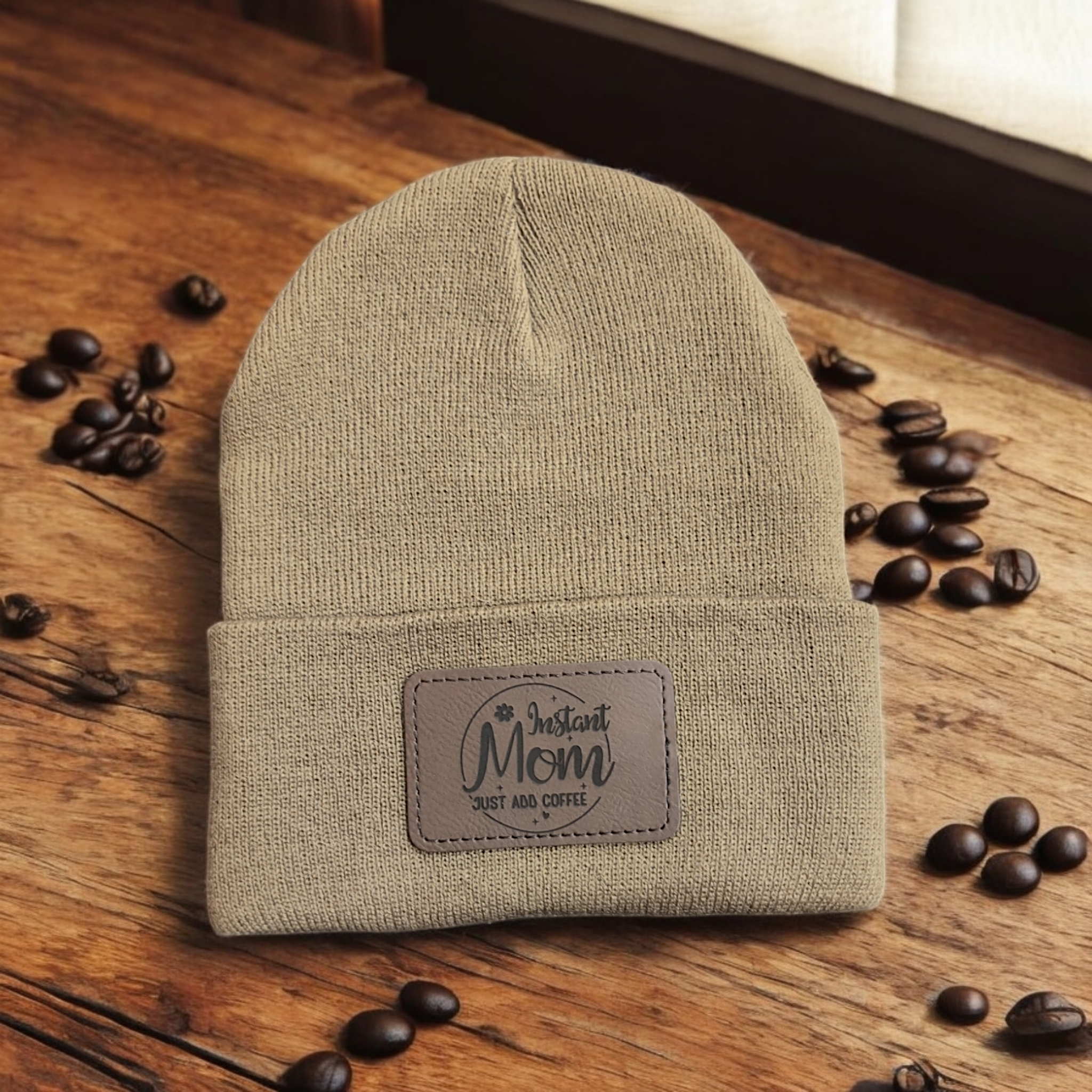 Instant Mom Add Coffee Stocking Hat
