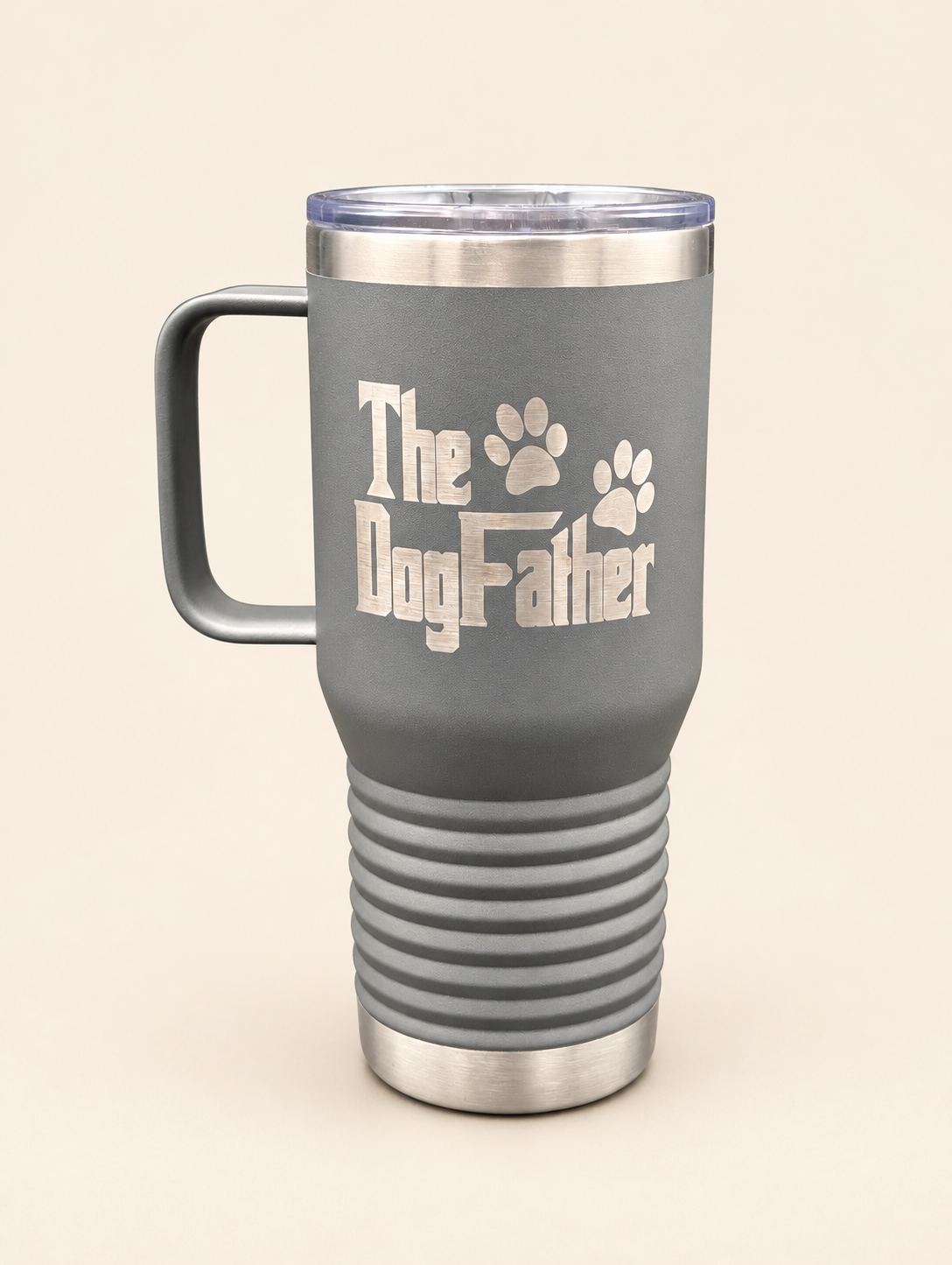 The DogFather 20 oz Engraved Travel Mug