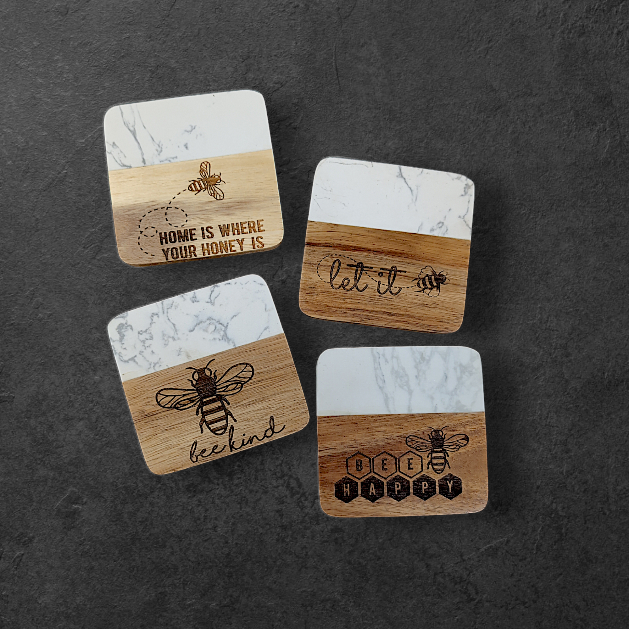 Set of 4 Bee Coasters