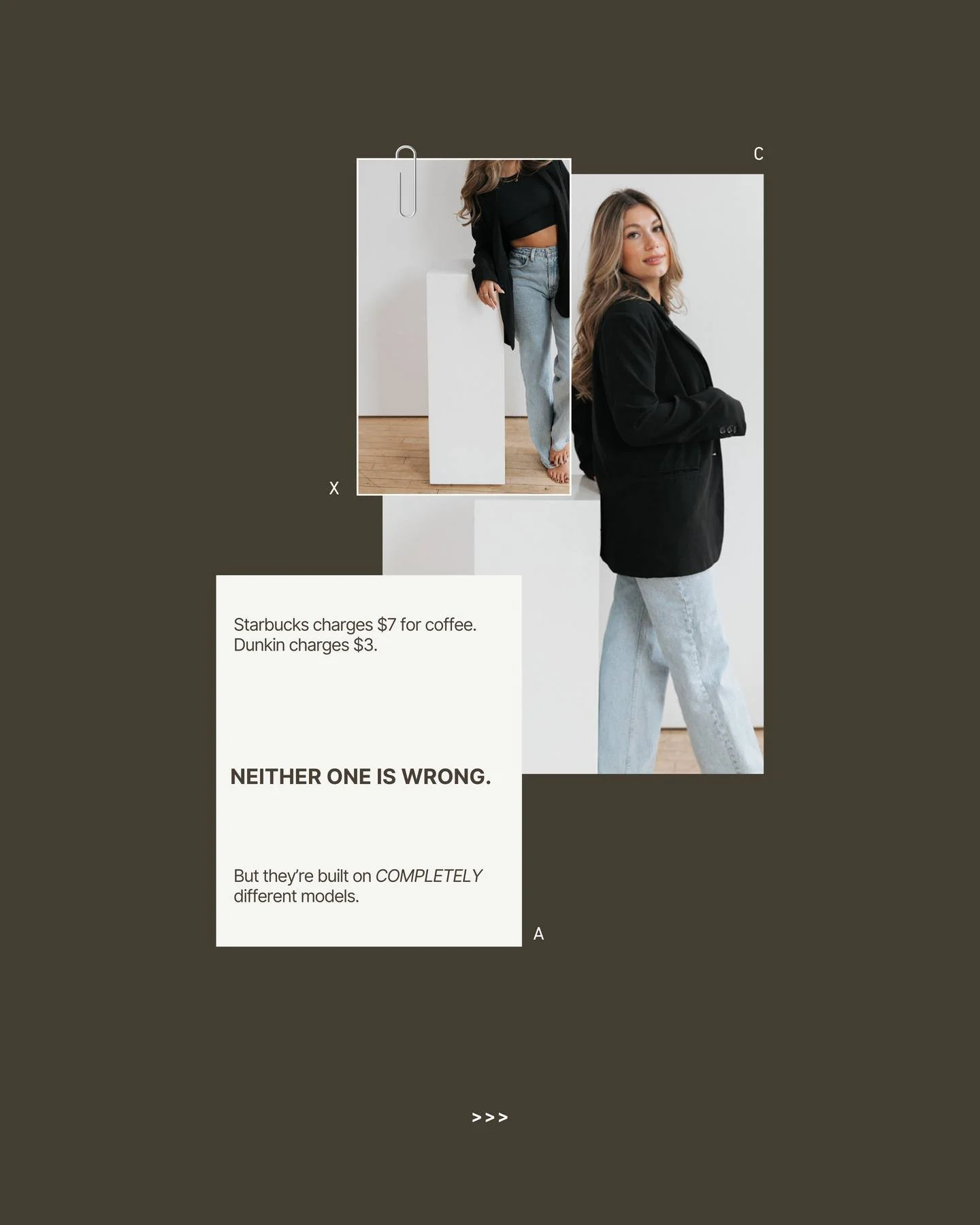 Starbucks and Dunkin aren&rsquo;t competing on the same level.

And neither are marketing agencies.

But most business owners don&rsquo;t realize that when they&rsquo;re hiring.

They just see:
&ldquo;they post 3x a week&rdquo;
&ldquo;they do reels&r