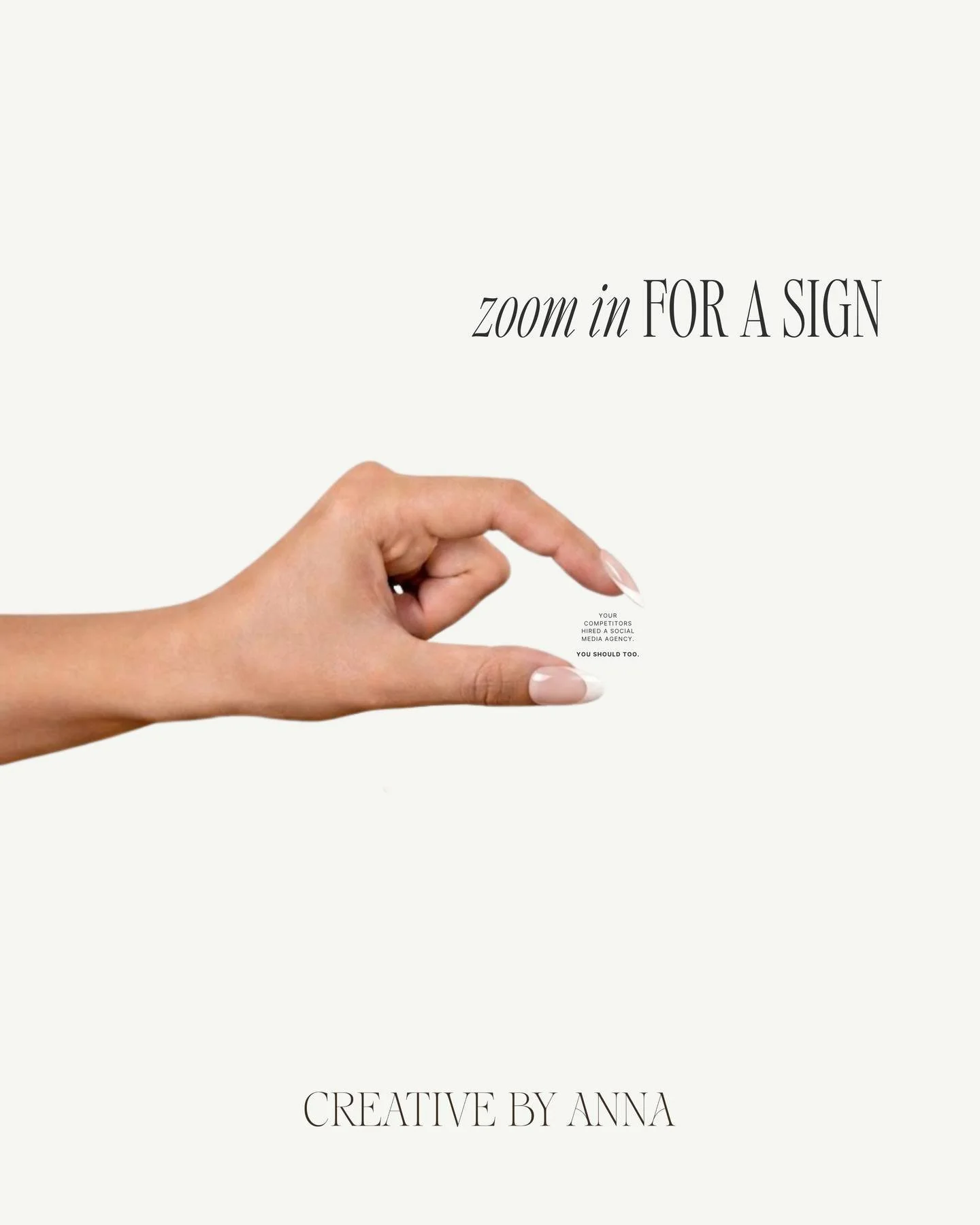 you've been waiting for a sign. here it is. 🤍

while you've been debating, overthinking, and convincing yourself you'll "figure out the social media thing soon" ...your competitors hired a team, built a strategy, and started showing up in 