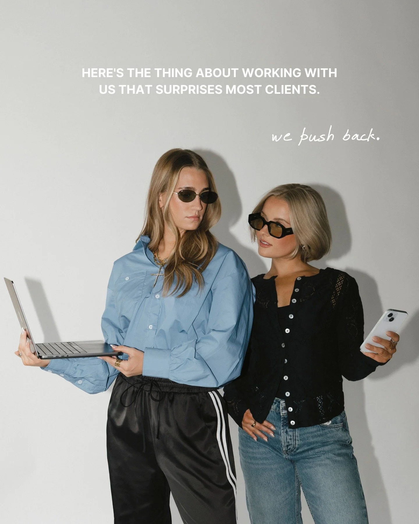here's the thing about working with us that surprises most clients. 😇

we push back.

not because we're difficult. because we actually care whether your content works, and sometimes that means telling you something your last agency never did.

if th