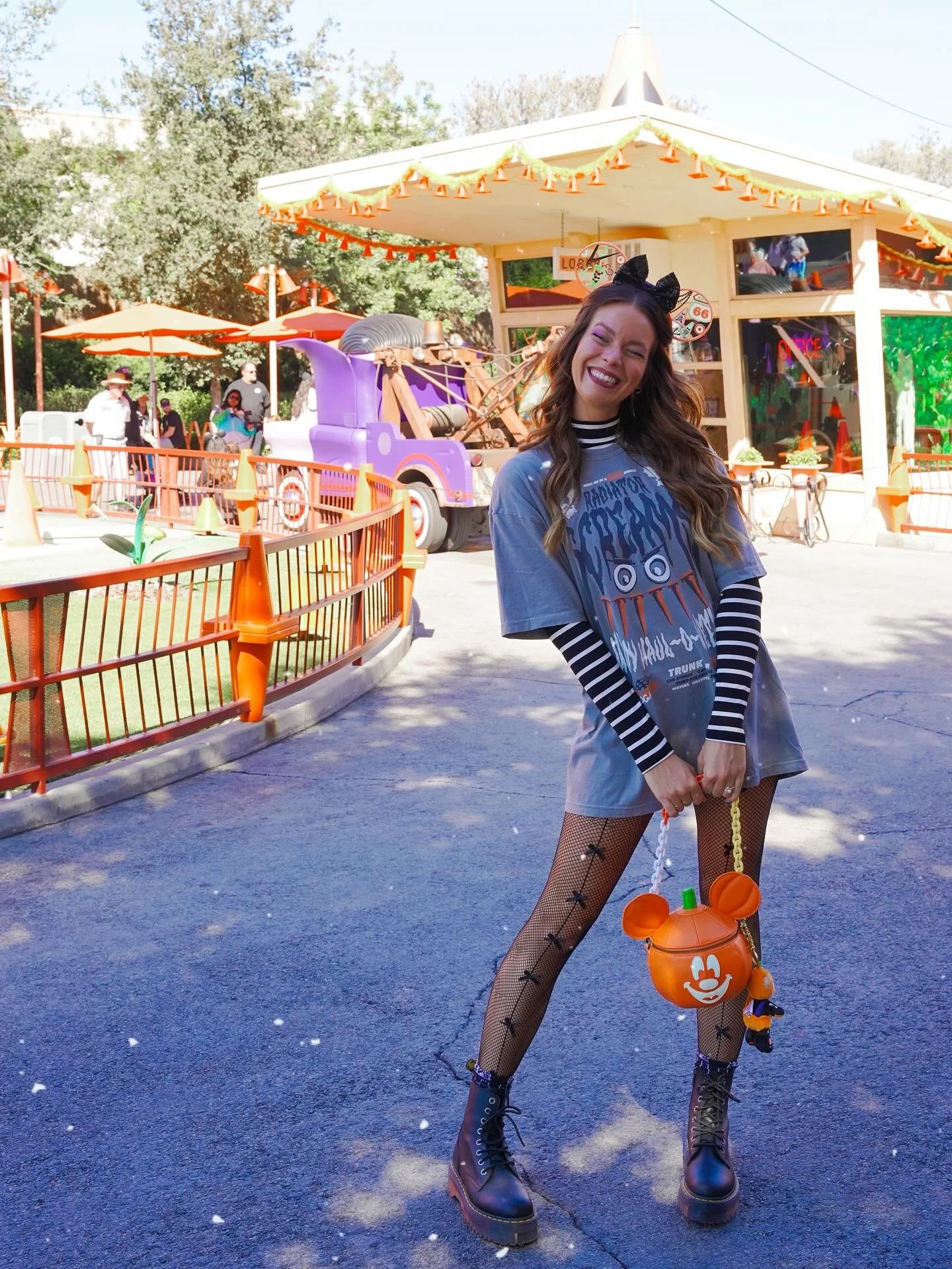 Happiest in a Halloween park 🎃 throwback to some oldie ears from Halloween seasons past as we work on packing up these oopsie orders! It makes me so nostalgic for old designs and also realize HOW MANY DESIGNS we&rsquo;ve done over the years 😂 what&