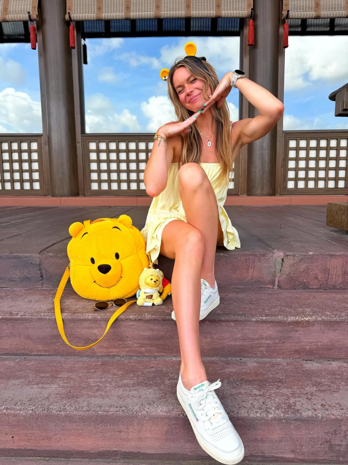 Living my best Pooh bear life 🍯🧸🐝Is it just me or does flower and garden go hand in hand with Pooh bear? &bull;
Also&hellip;can you see a trend with mini ears here on the feed? Seems like something is brewing 👀🤭 &bull;
&bull;
&bull;
#poohbear #w