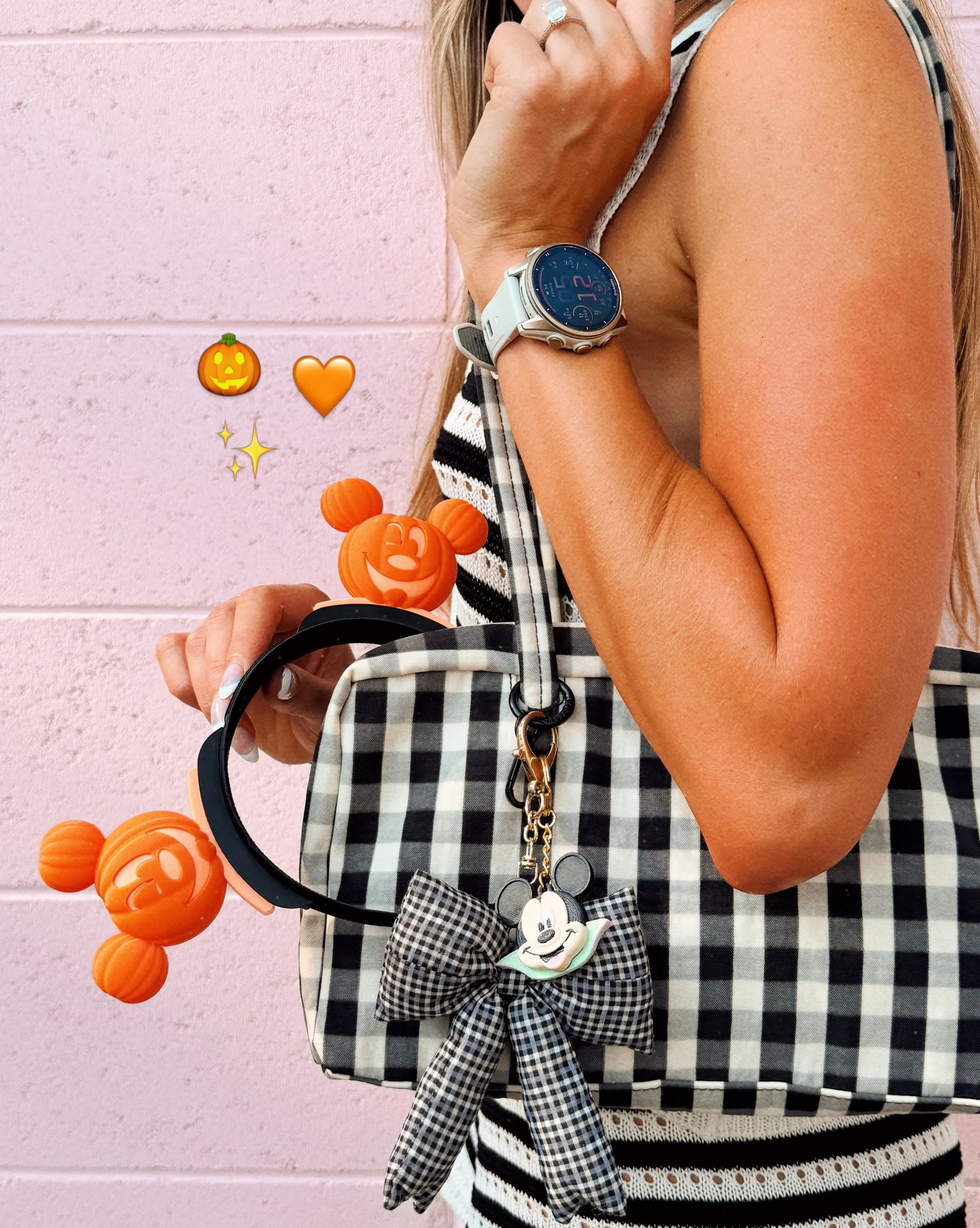 It&rsquo;s these cuties time to shine&hellip;wait GLOW! 🎃✨🧡 the Mickey pumpkin wreaths are officially up in MK and these little glowing goodies are ready for a trip with ya! Do I have an entire outfit planned around these lil guys for our Halloween