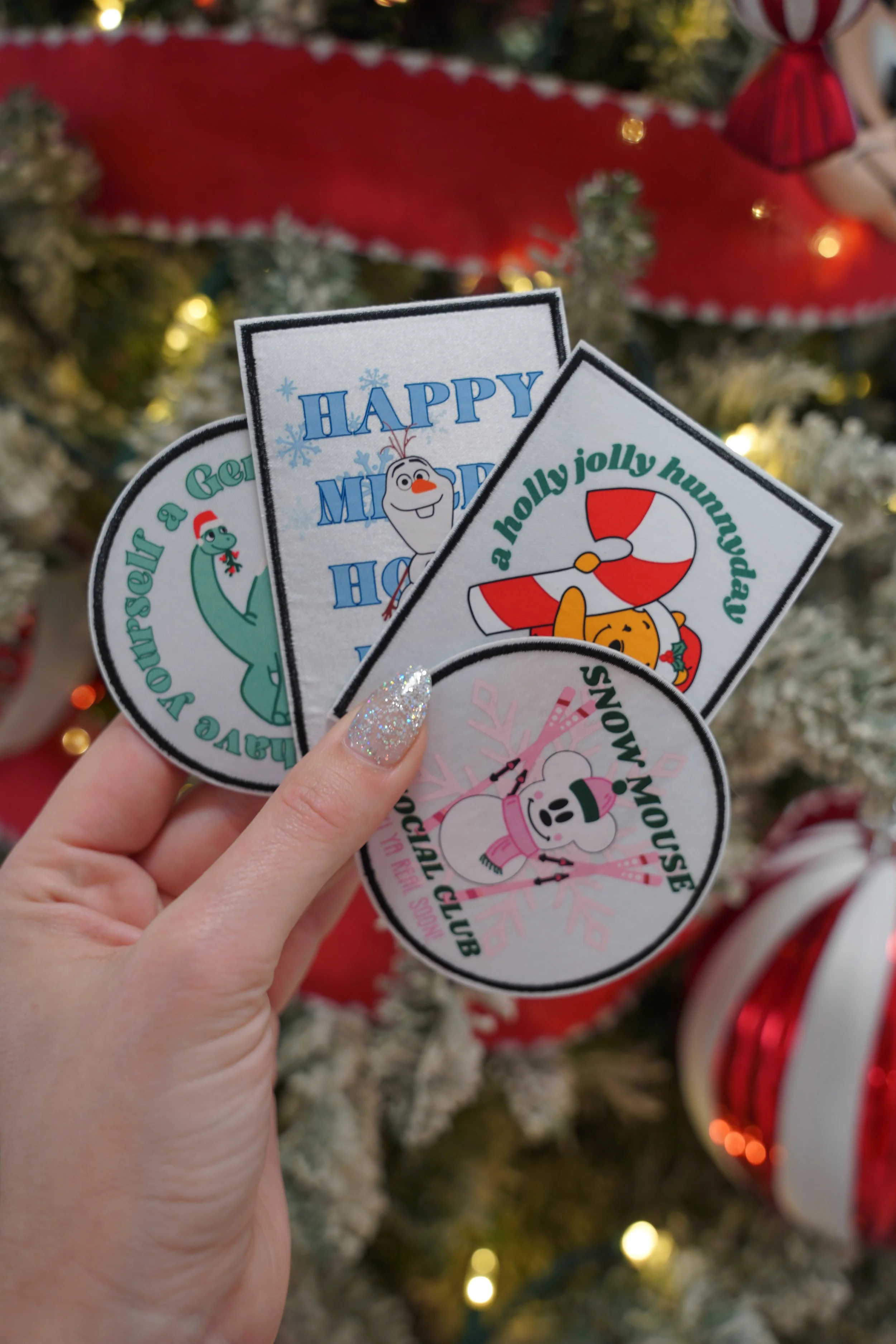 Happy Merry Holly Jolly Patch Pack (Set of 4 patches)