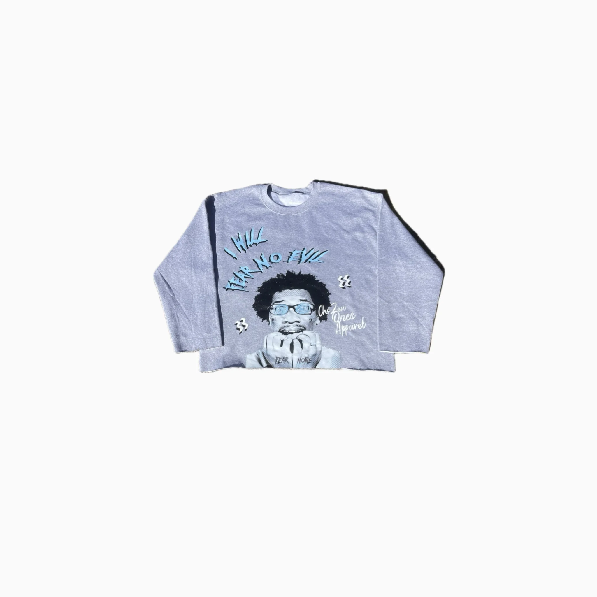 Light Blue Fear No Evil Sweatshirt