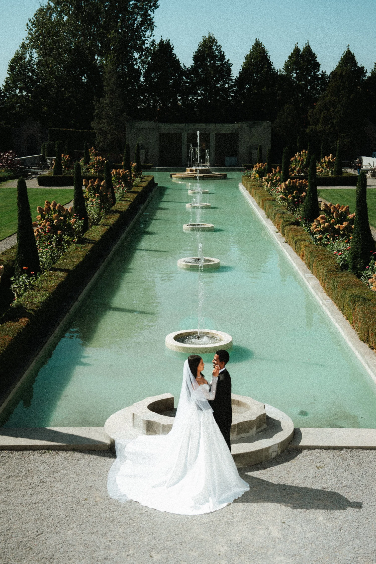 Bride and groom during a wedding celebration