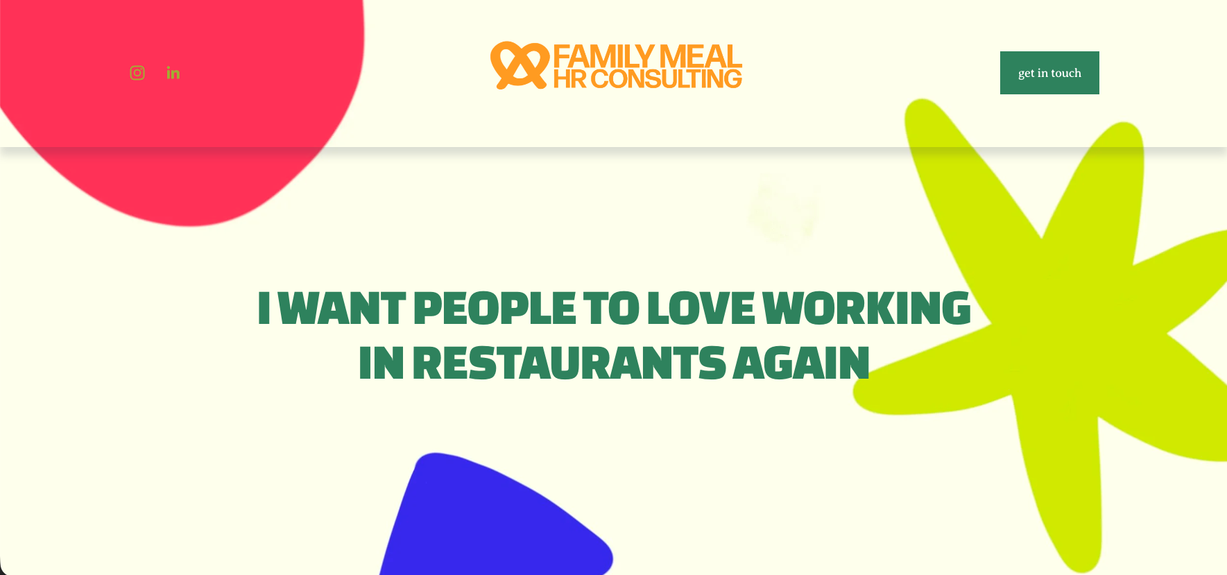 Katherine Pinson, Family Meal HR Web Design