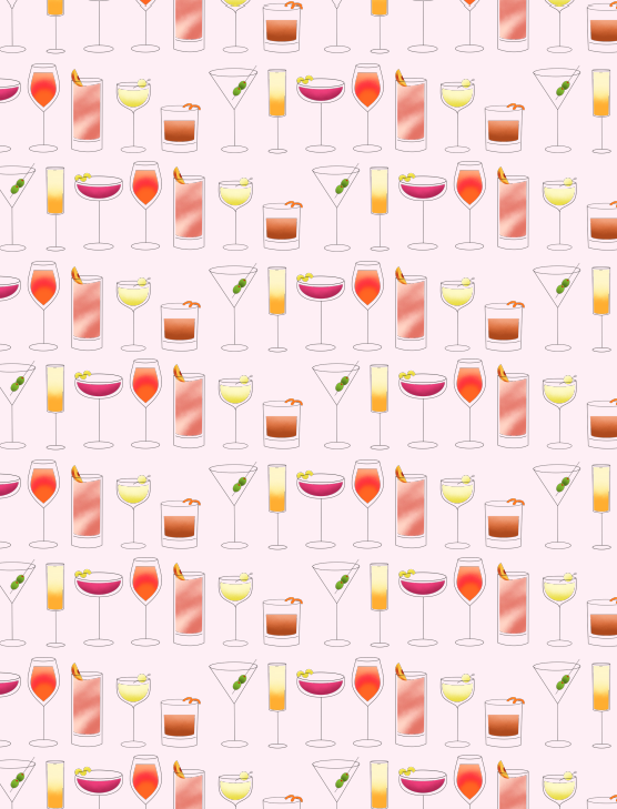 Colette's Cocktails, Recipe Book Illustration