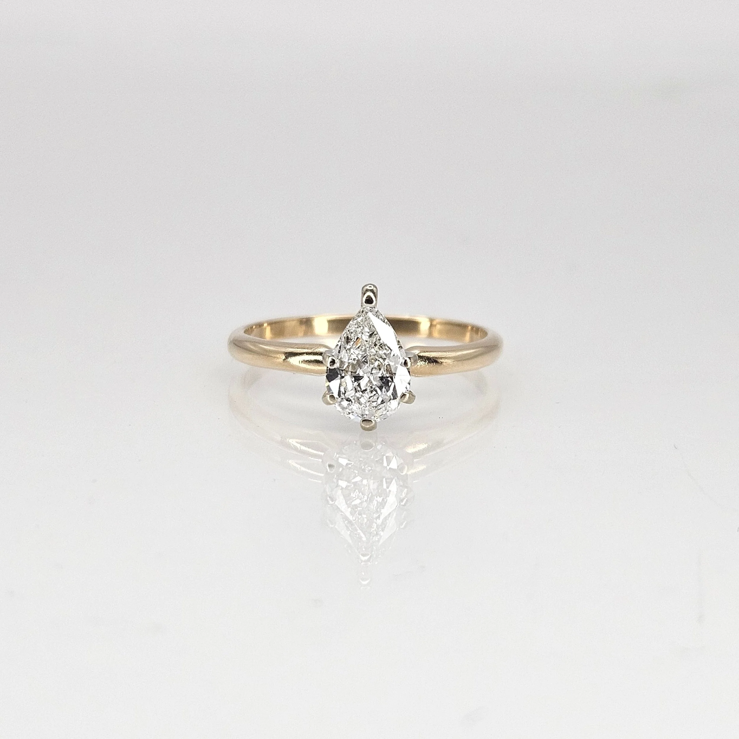 Teardrop Solitaire Engagement Ring (.71 CT)