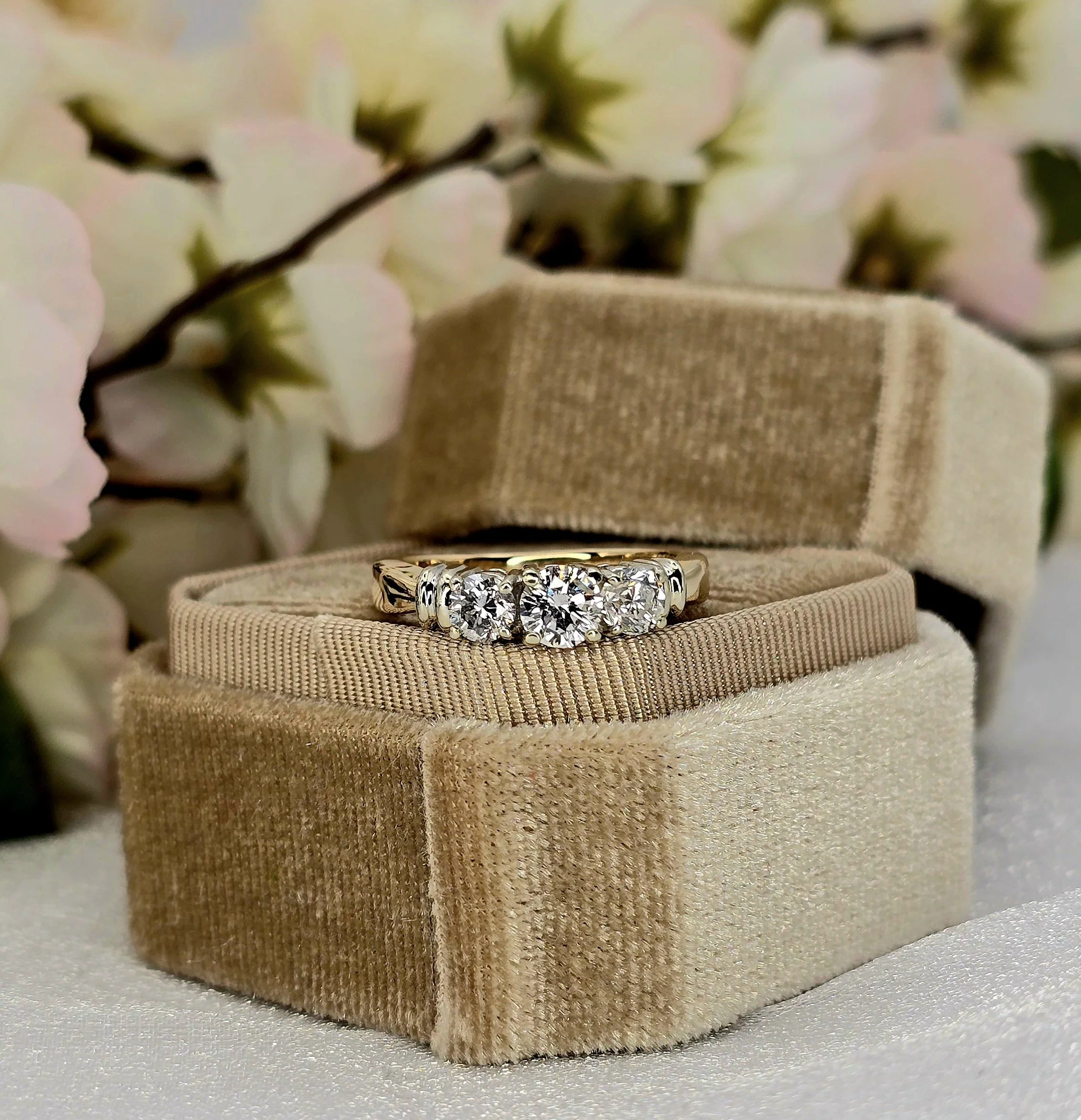 Estate 3-Stone Diamond Ring (.95 CWT)