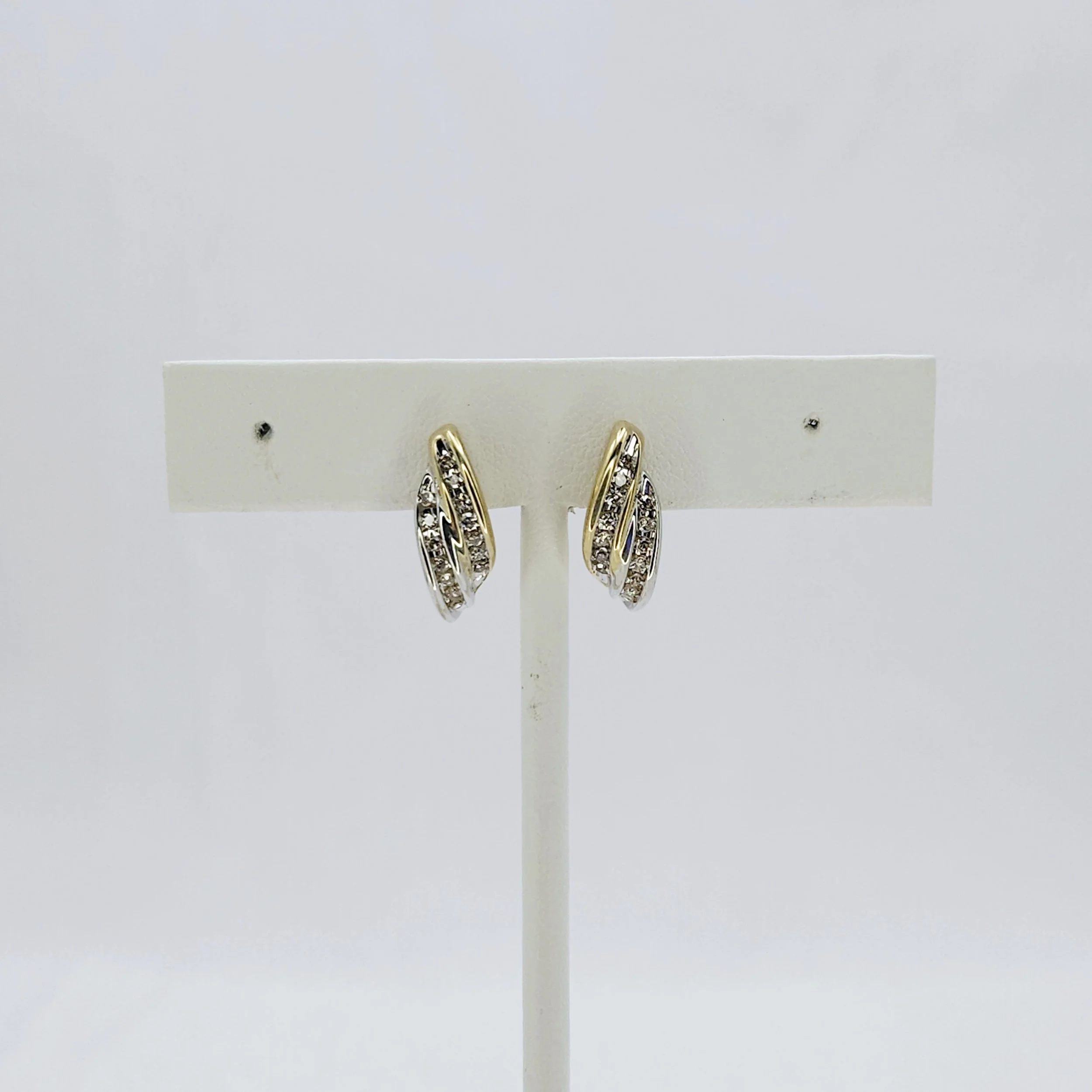 Two-Tone Estate Diamond Earrings (.28 CWT)