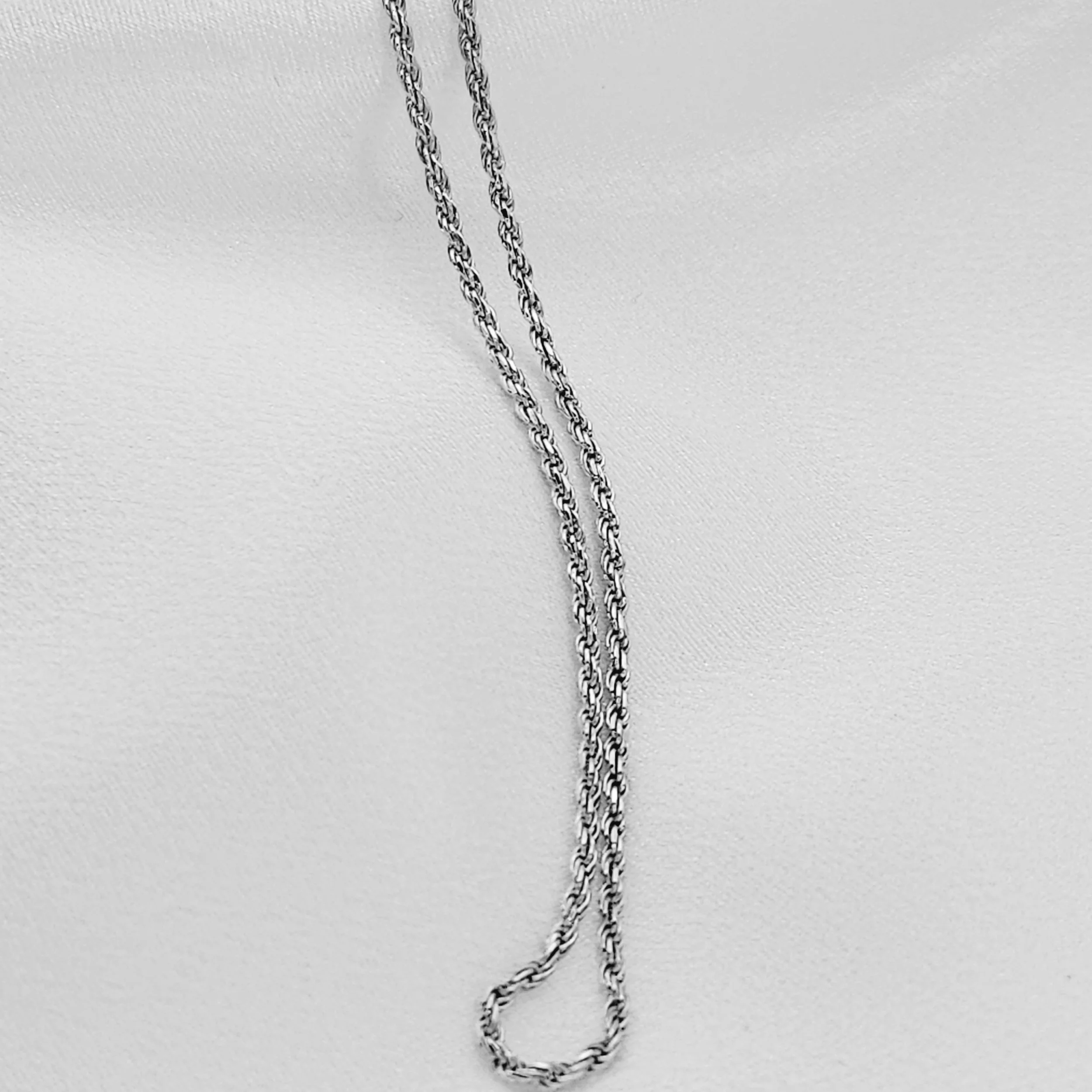Silver Rope Necklace (18")