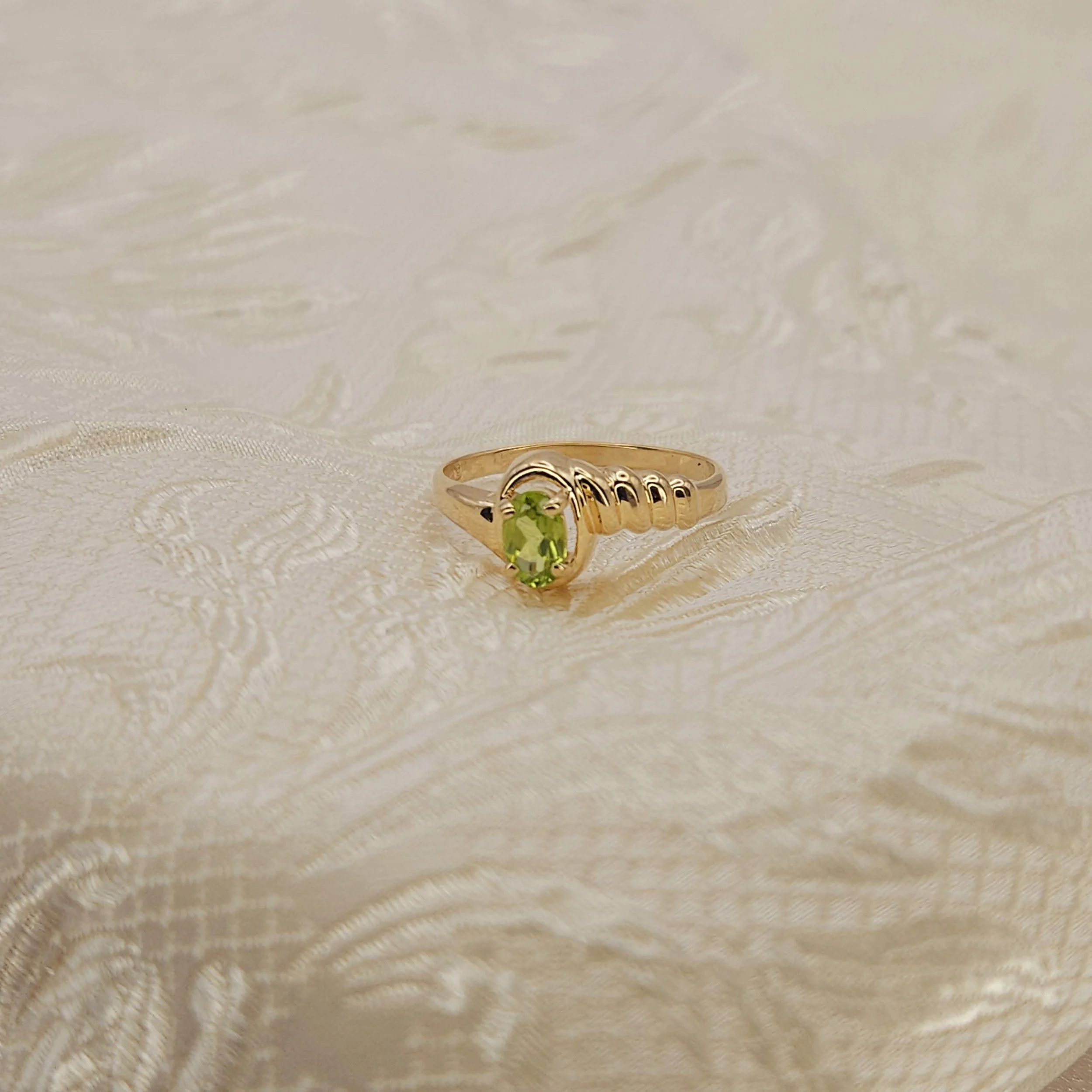 Oval Peridot Ring (.60 CT)