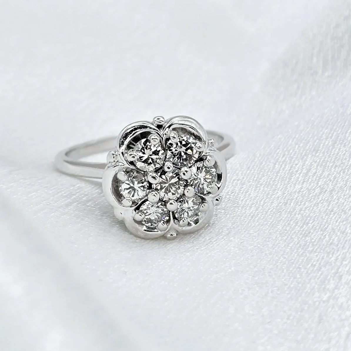 Vintage Flower Cluster Ring (.70 CWT)