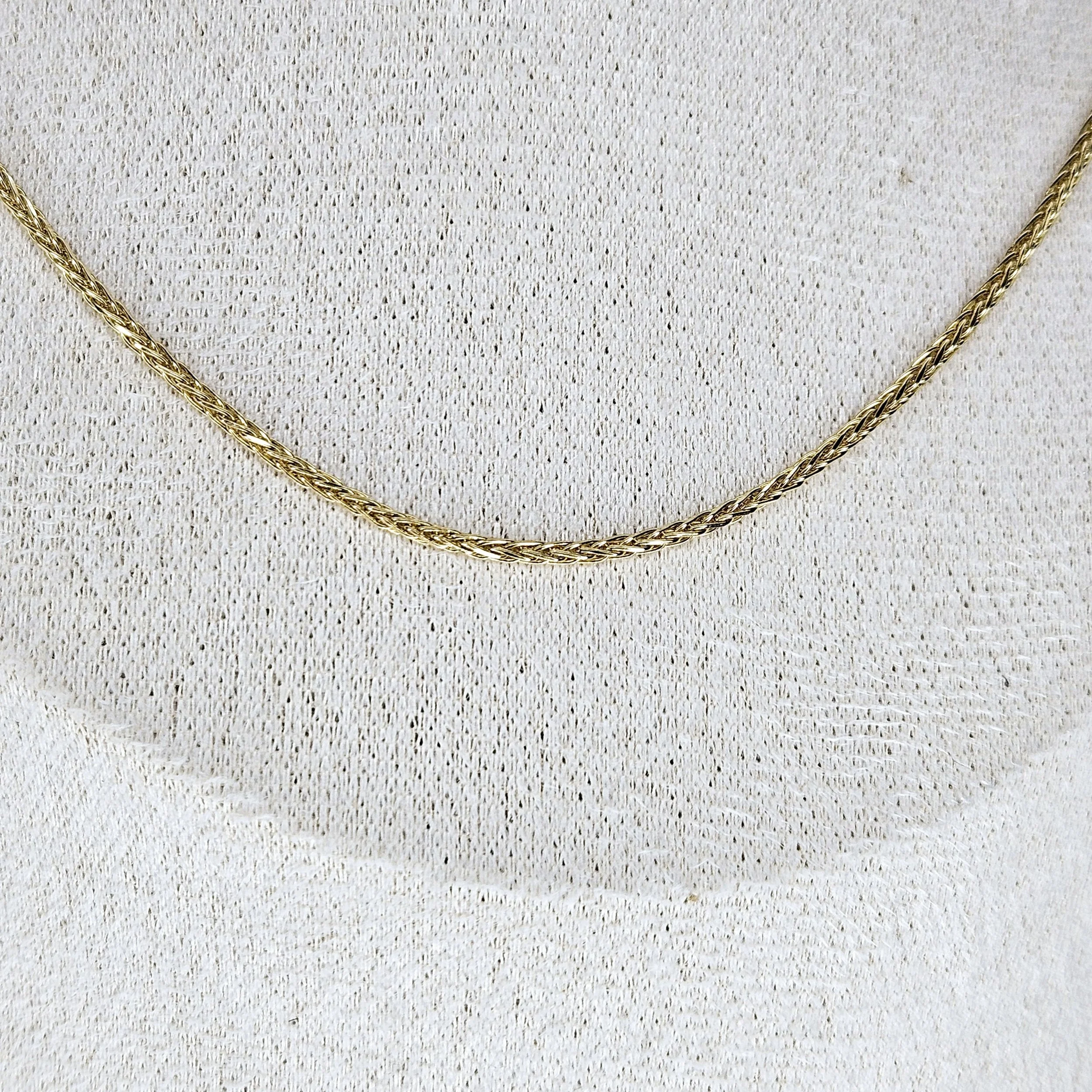 Vintage 21k Wheat Necklace (19")