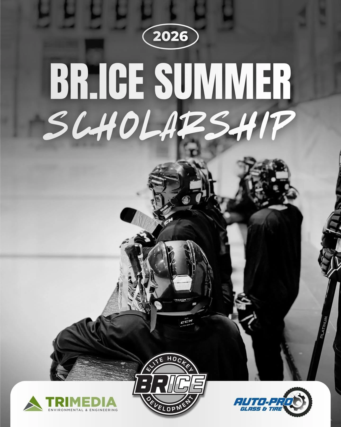We are proud to introduce a BR.ICE Hockey Development Scholarship Program for Summer 2026. This scholarship will fully cover the cost of one summer on-ice program for a selected athlete. This is supported by our two awesome sponsors,  Auto-Pro Glass 