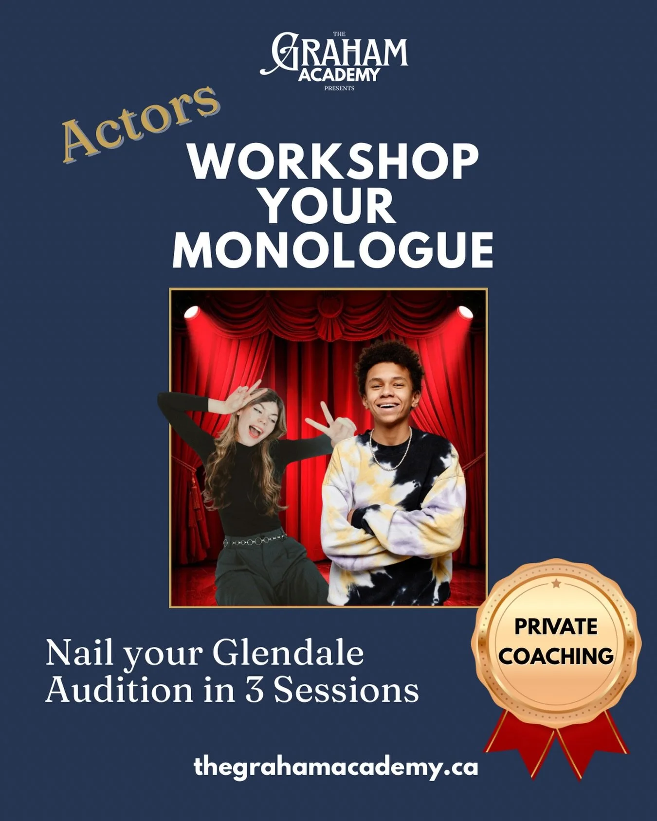 Want to nail your Glendale Audition? 🎭 We can help! DM us for Private Coaching details.
