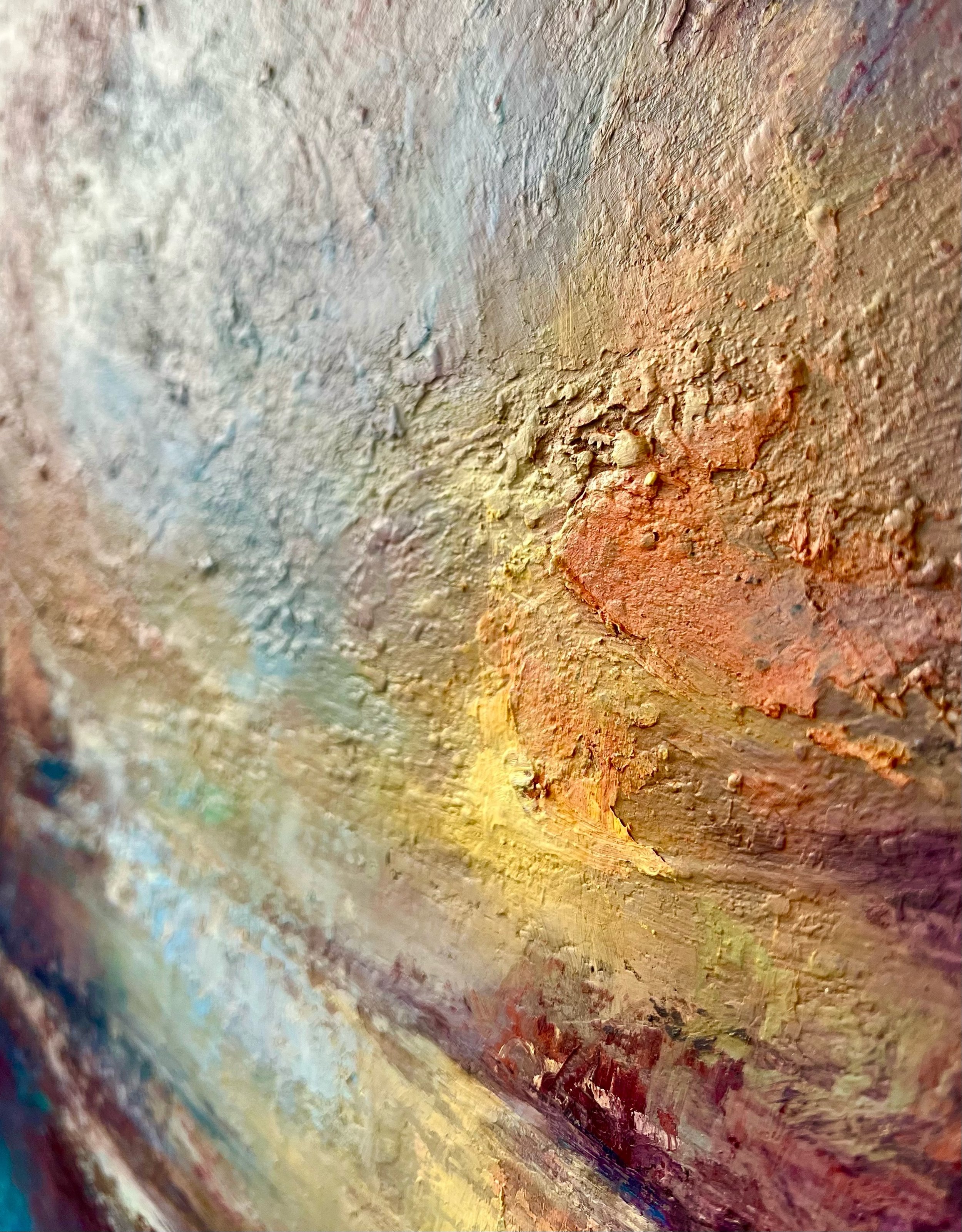 This is a painting by David Bannister MÉDITATION AU BORD DE L'EAU