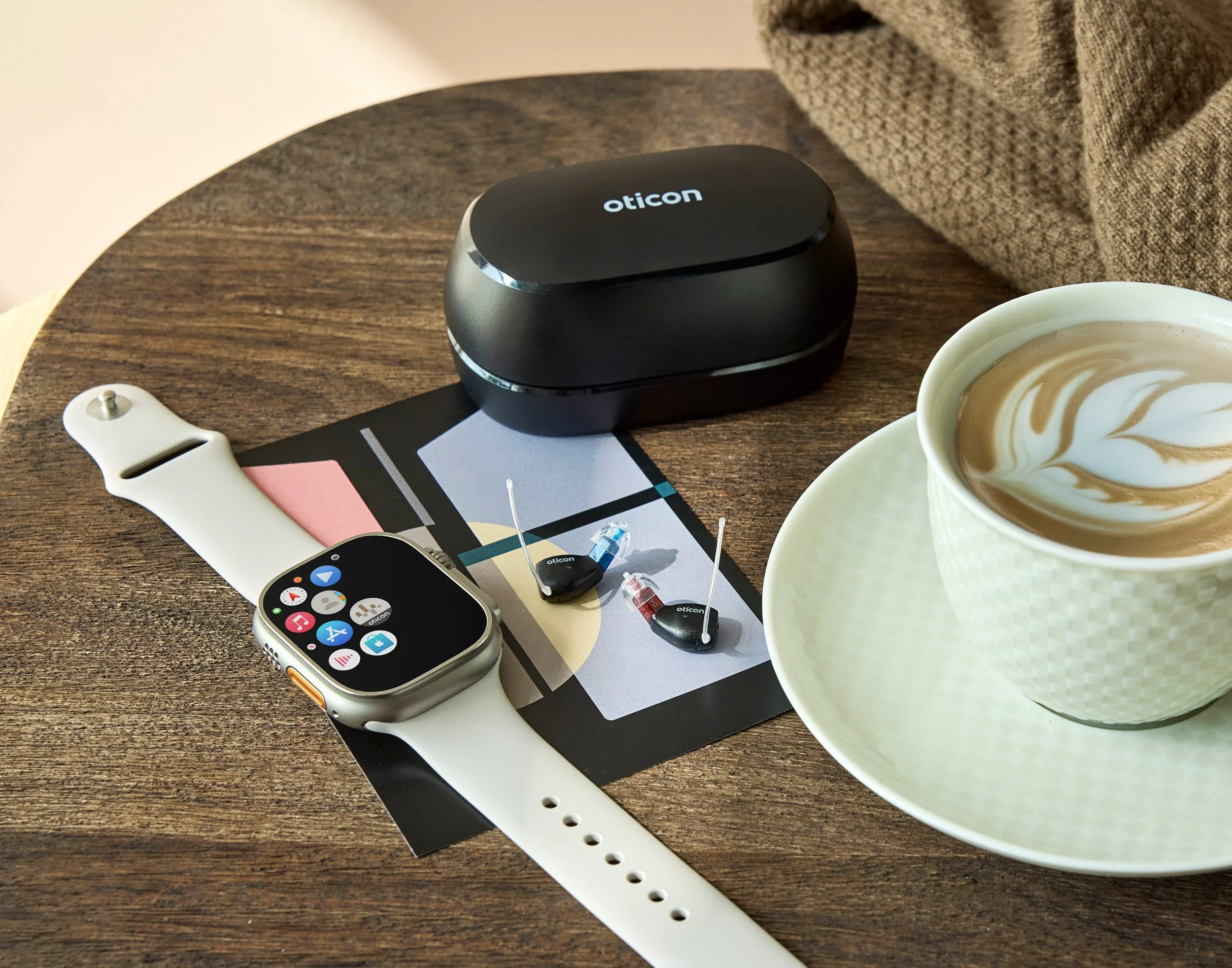 Patient wearing a hearing aid, representing hearing device services at Thrive Hearing and Tinnitus Solutions in Memphis.