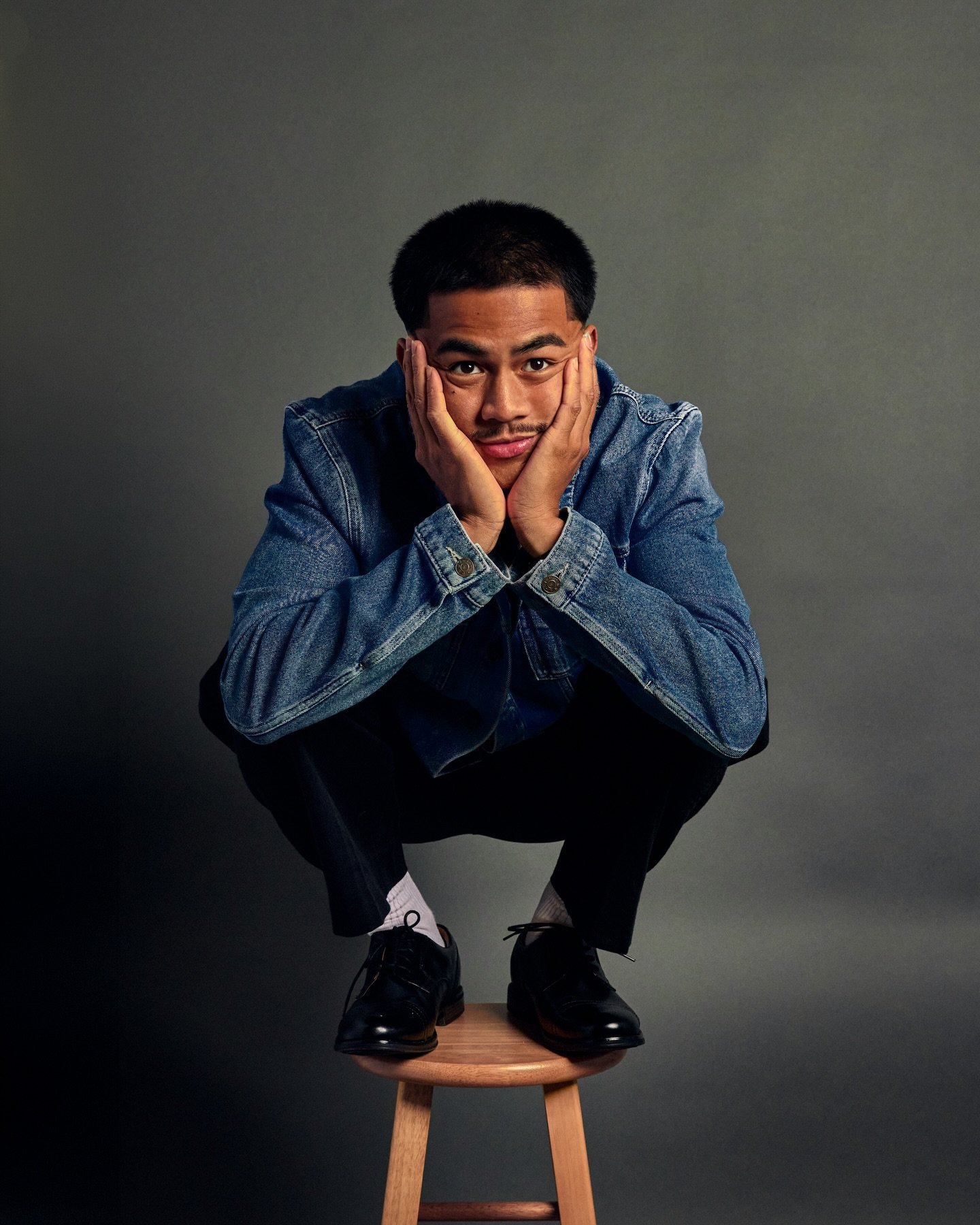blue jean jacket in studio.

model: @brandon.smith162 

 #fashionphotography #omahaphotographer #menswear