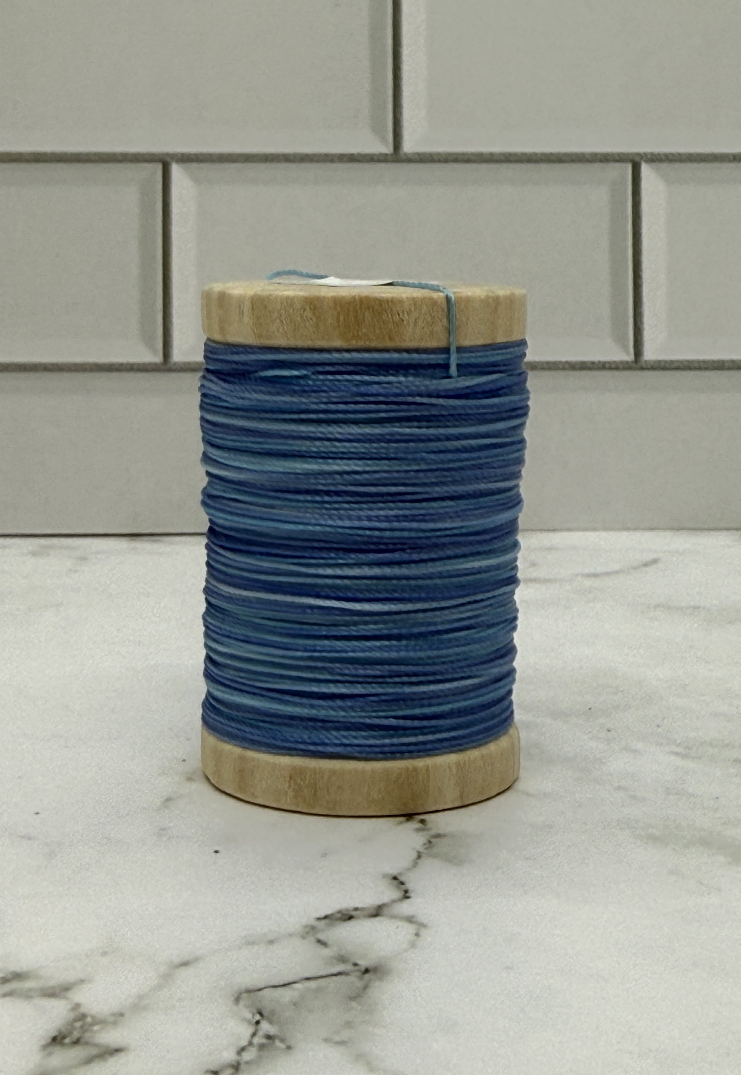 Cobalt hand-dyed Nylon FF thread