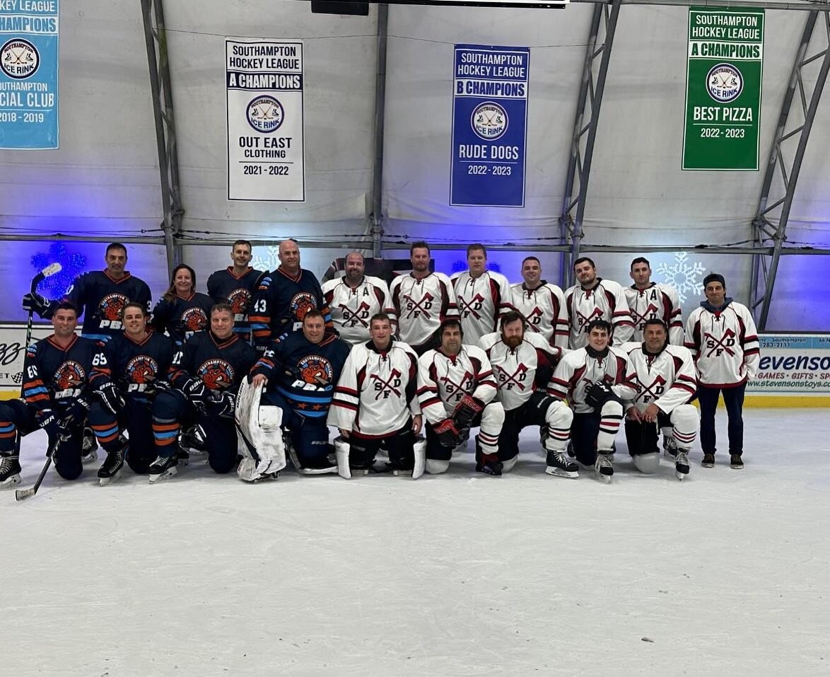 Thank you to everyone that came out and supported our local police and fire personnel in the annual Battle of the Badges hockey game. Southampton Village PBA secured the win over Southampton Fire Department with a final score of 10 to 8.
