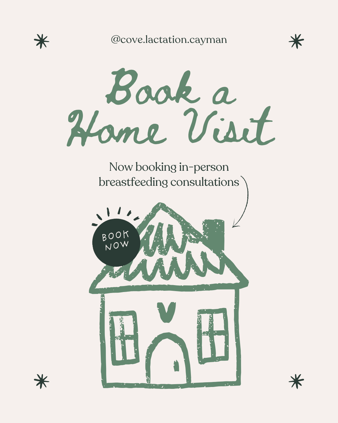 Book a home visit with Cove Lactation, now booking in-person breastfeeding consultations in Cayman