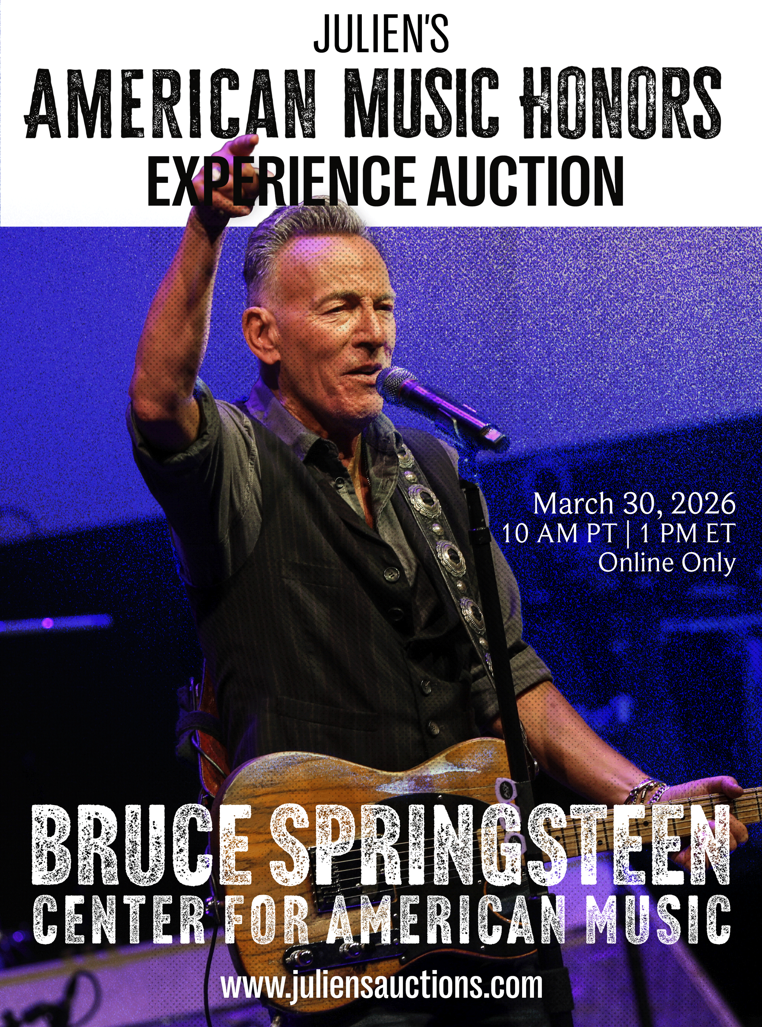 Julien’s Auctions Announces One-of-a-Kind Sale to Benefit&nbsp;Bruce Springsteen Center for American Music