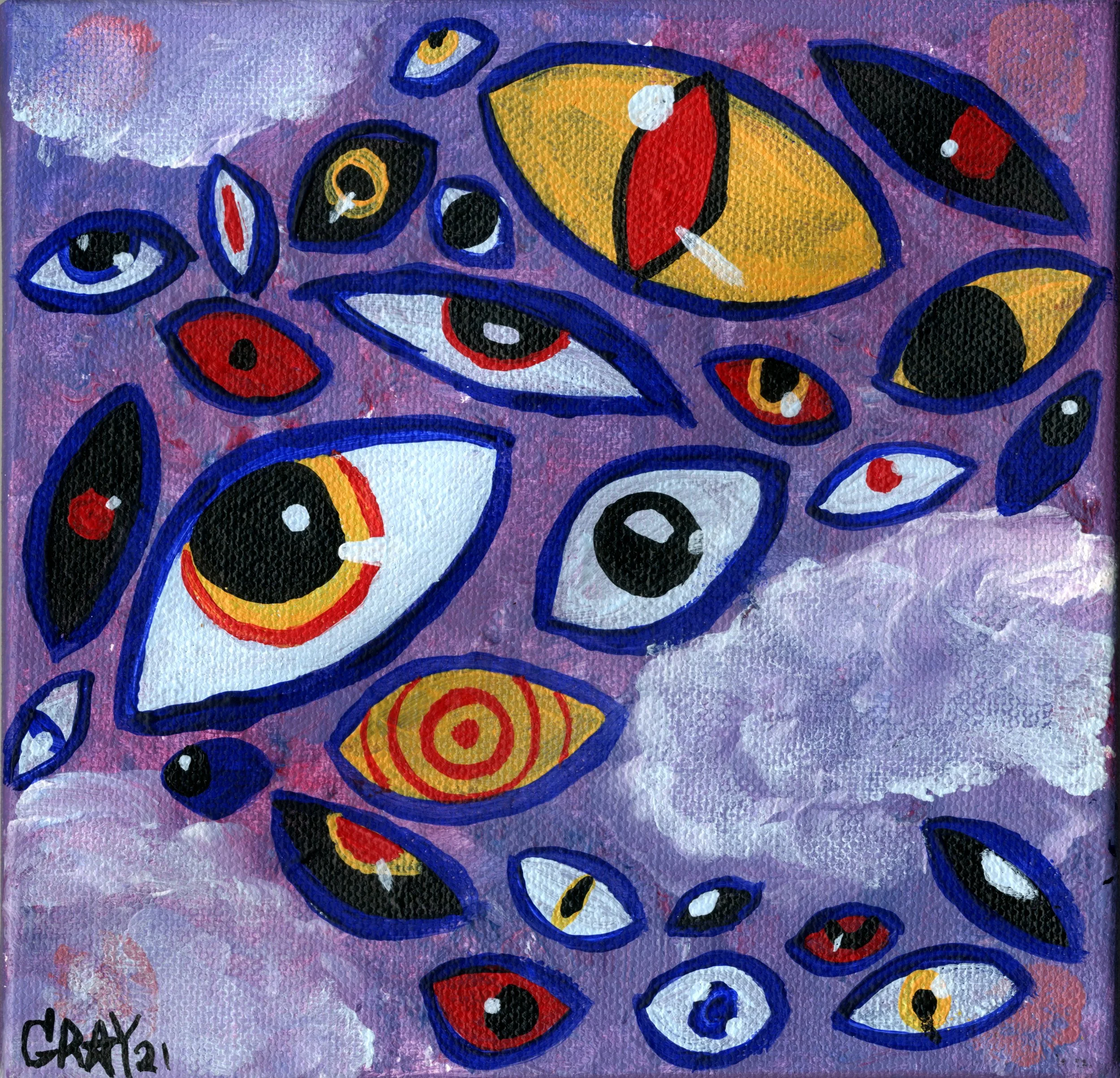 "Eye See" 2021. Acrylic Paint