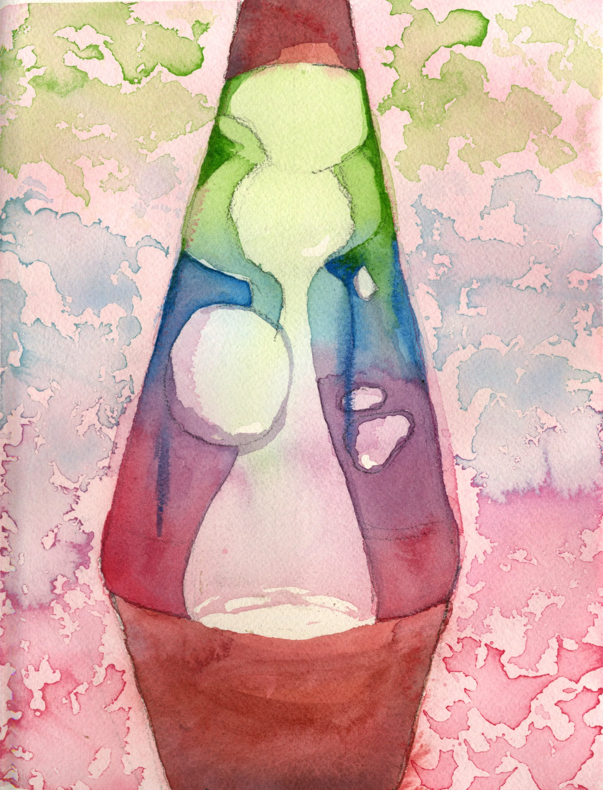 "Lava Lamp" 2021. Watercolor
