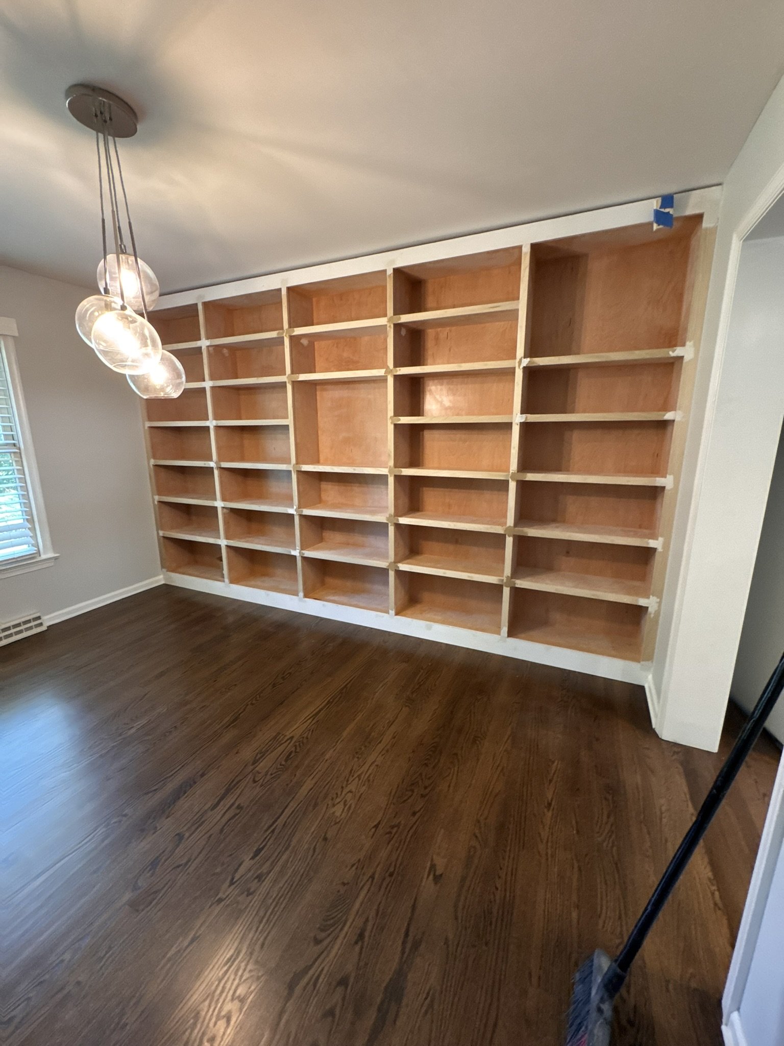 Painted library bookshelf in Basking Ridge