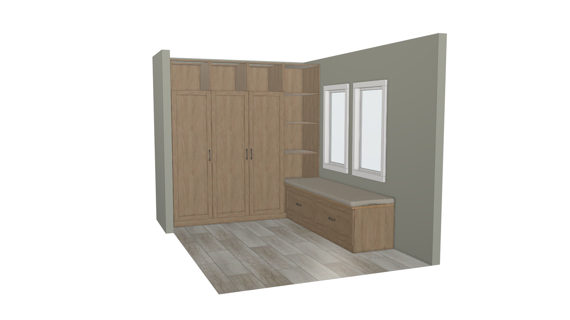White Oak Mudroom
