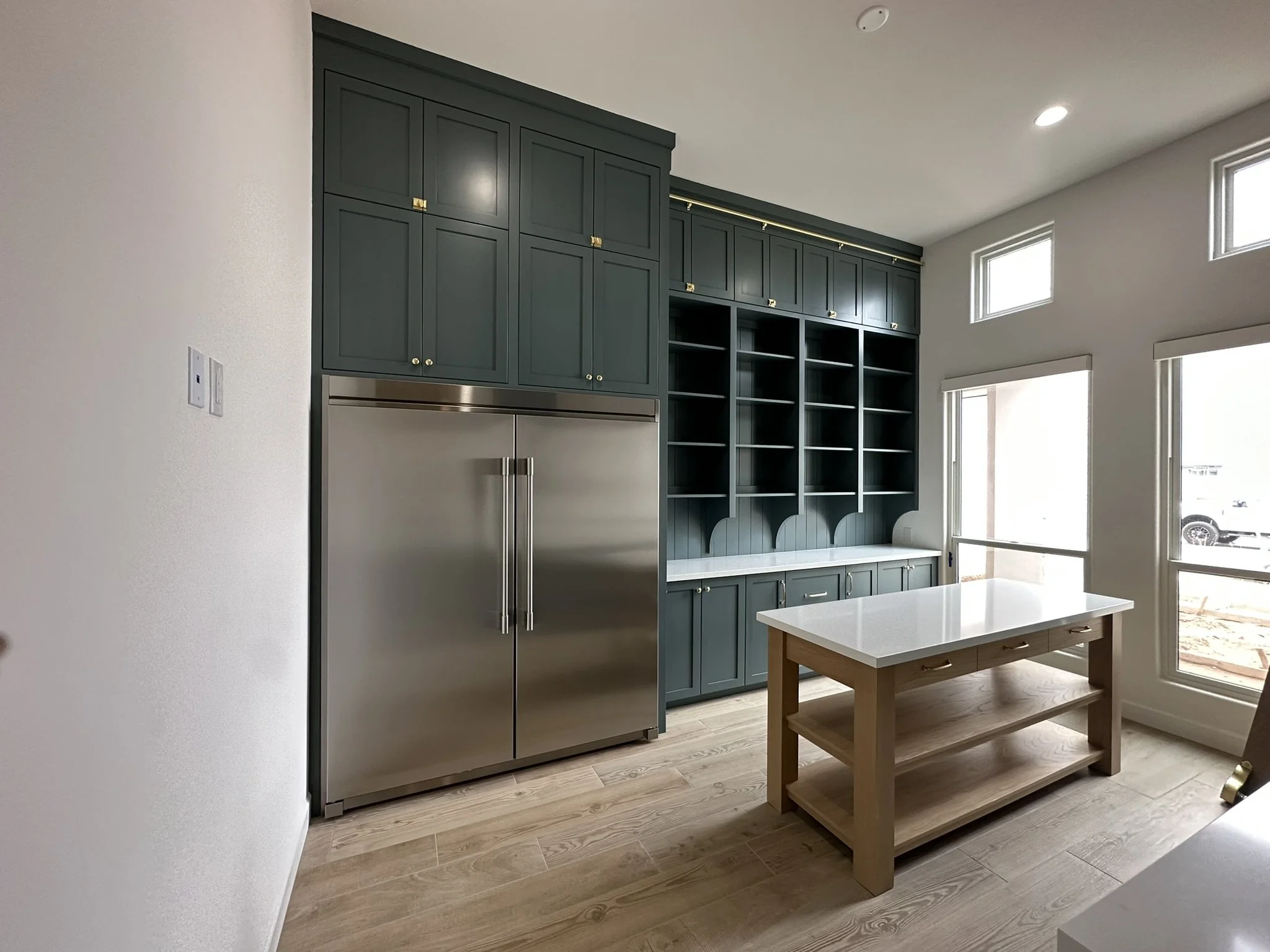 custom kitchen cabinets and food pantry