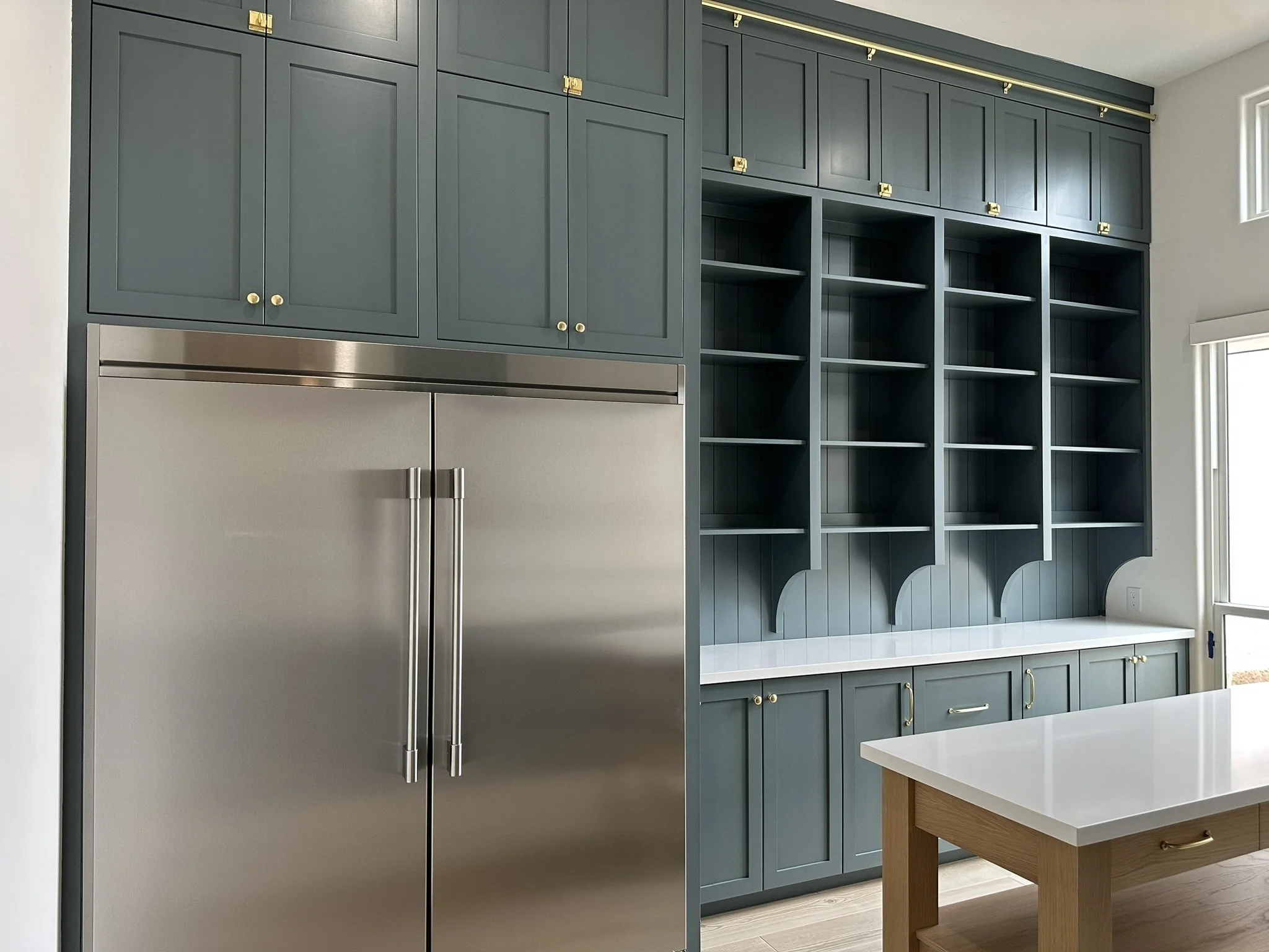 Walk in pantry, soft turquoise 